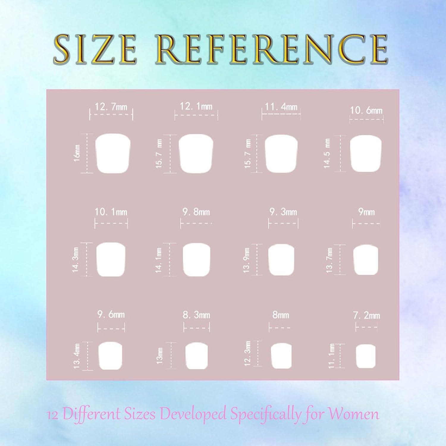 Short Press on Nails Square Nude Ombre Fake Nails Press ons White Glue Stick on Nails with Designs Full Cover Acrylic Glossy Artificial Cute False Nail for Women Girls 24 Pcs : Beauty & Personal Care
