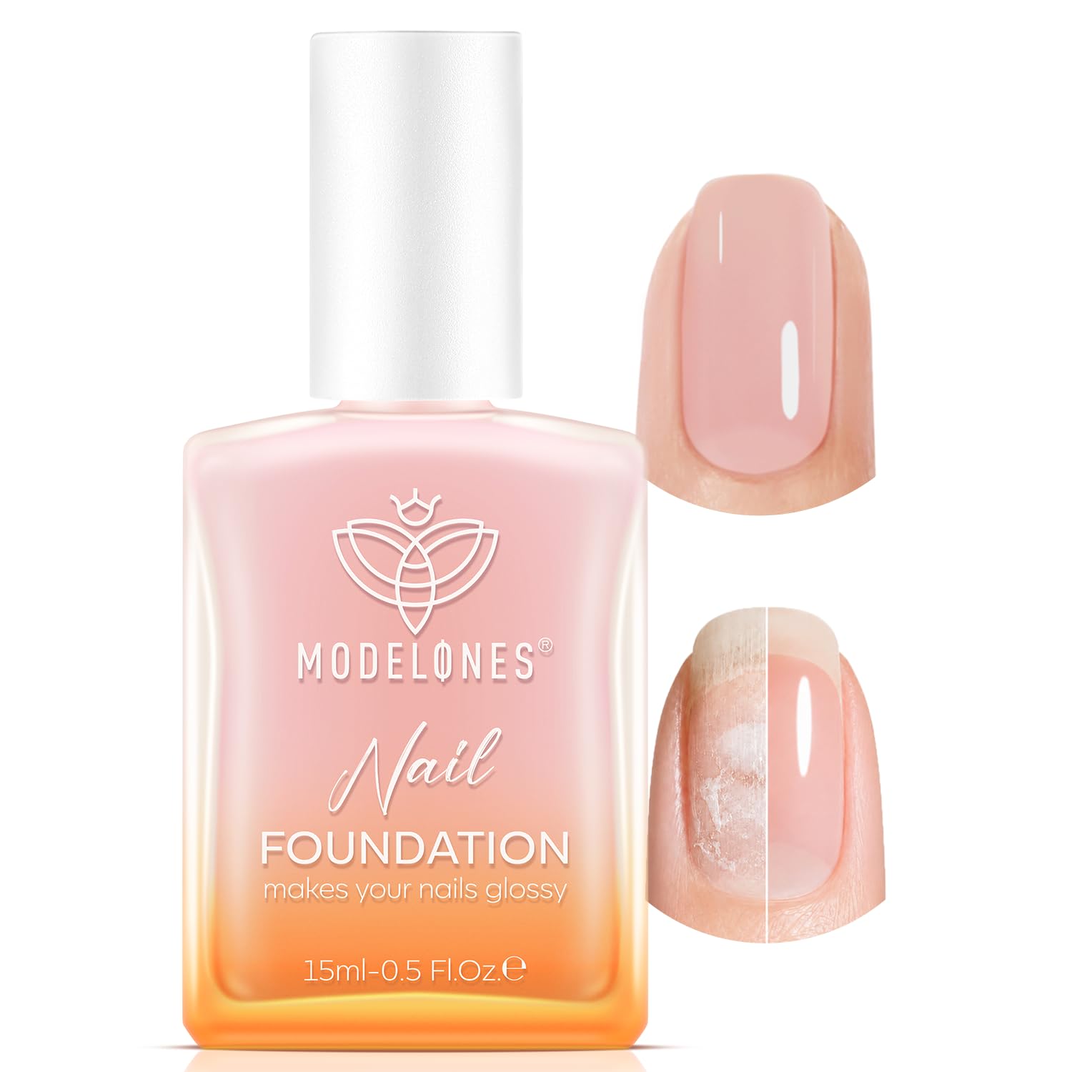 modelones Nail Strengthener. Milky White Nail Polish Nail Repair for Damaged Nails Hardener Quick Dry Nail Growth Natural Nail Concealer Foundation Strengthening Nails & Toenails Women Manicurist : Beauty & Personal Care
