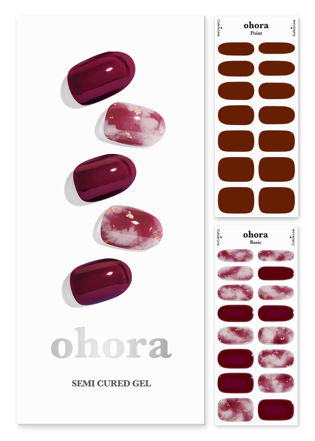 ohora Semi Cured Gel Nail Strips (N Pastel) - Yellow. Ombre. Works with Any UV/LED Lamps. Salon-Quality. Long Lasting. Easy to Apply & Remove - Includes 2 Prep Pads. Nail File & Wooden Stick : Beauty & Personal Care