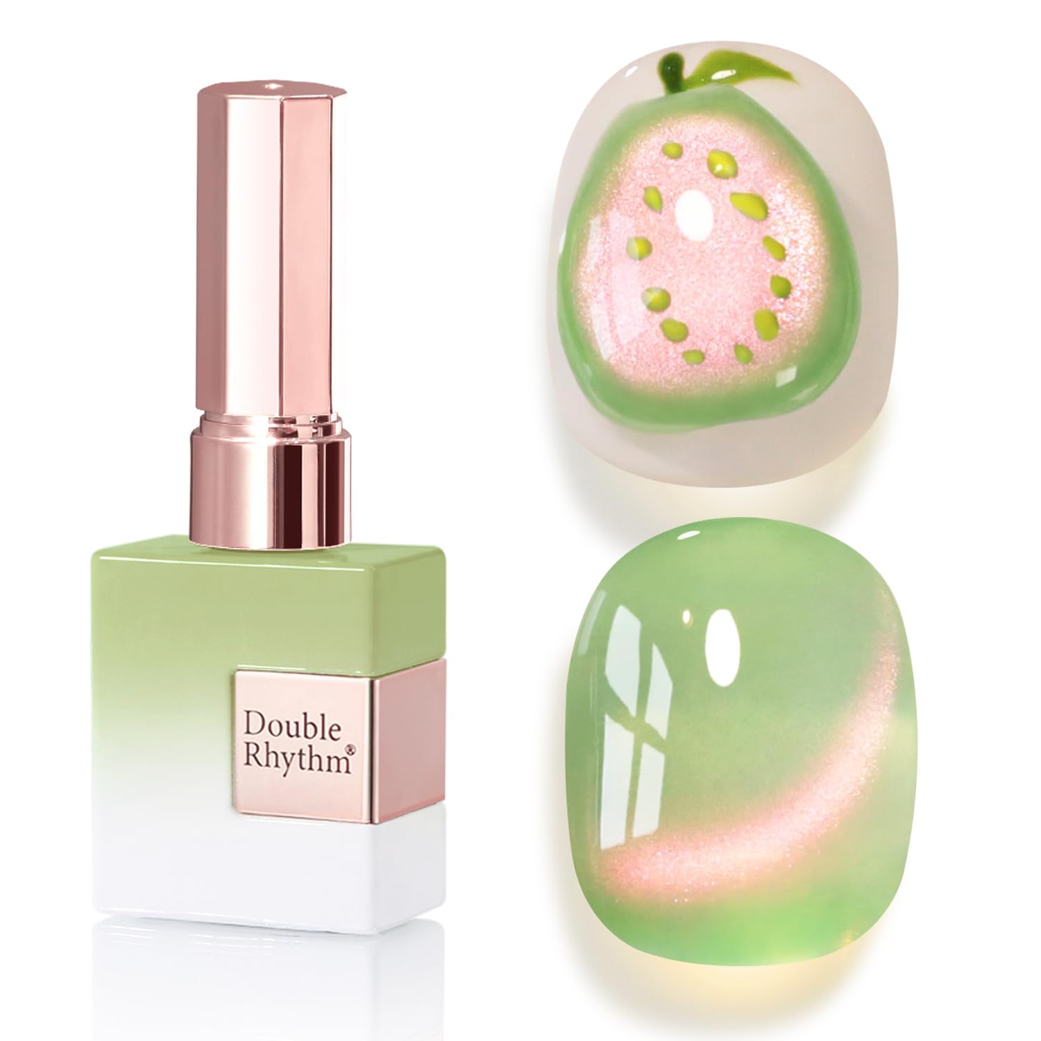 Double Rhythm 0.5 OZ Cat Eye Gel Polish with Magnet 15ML Holographic Glitter Shimmer Translucent Jelly Color Magnetic Polish Salon DIY at Home (Silver-MC1019) : Beauty & Personal Care