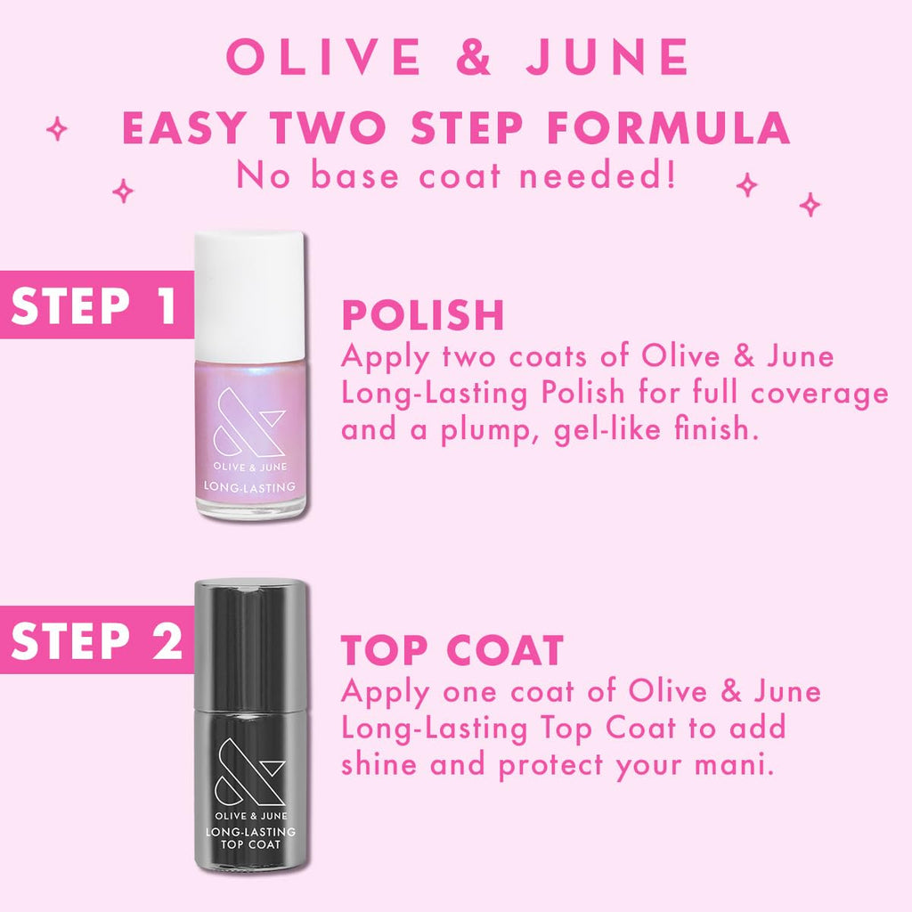 Olive & June Long Lasting Nail Polish | Plump Gel-Like Finish No Lamp Needed | Lasts up to 10 days | Salon-Quality 15-Free Vegan & Cruelty-Free Chip-Resistant | Strawberry Scone : Beauty & Personal Care