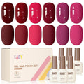 GAOY Rose Garden Jelly Gel Nail Polish of 6 Transparent Nude Red Pink Brown Colors Sheer Gel Polish Kit for Salon Manicure and Nail Art DIY at Home : Beauty & Personal Care
