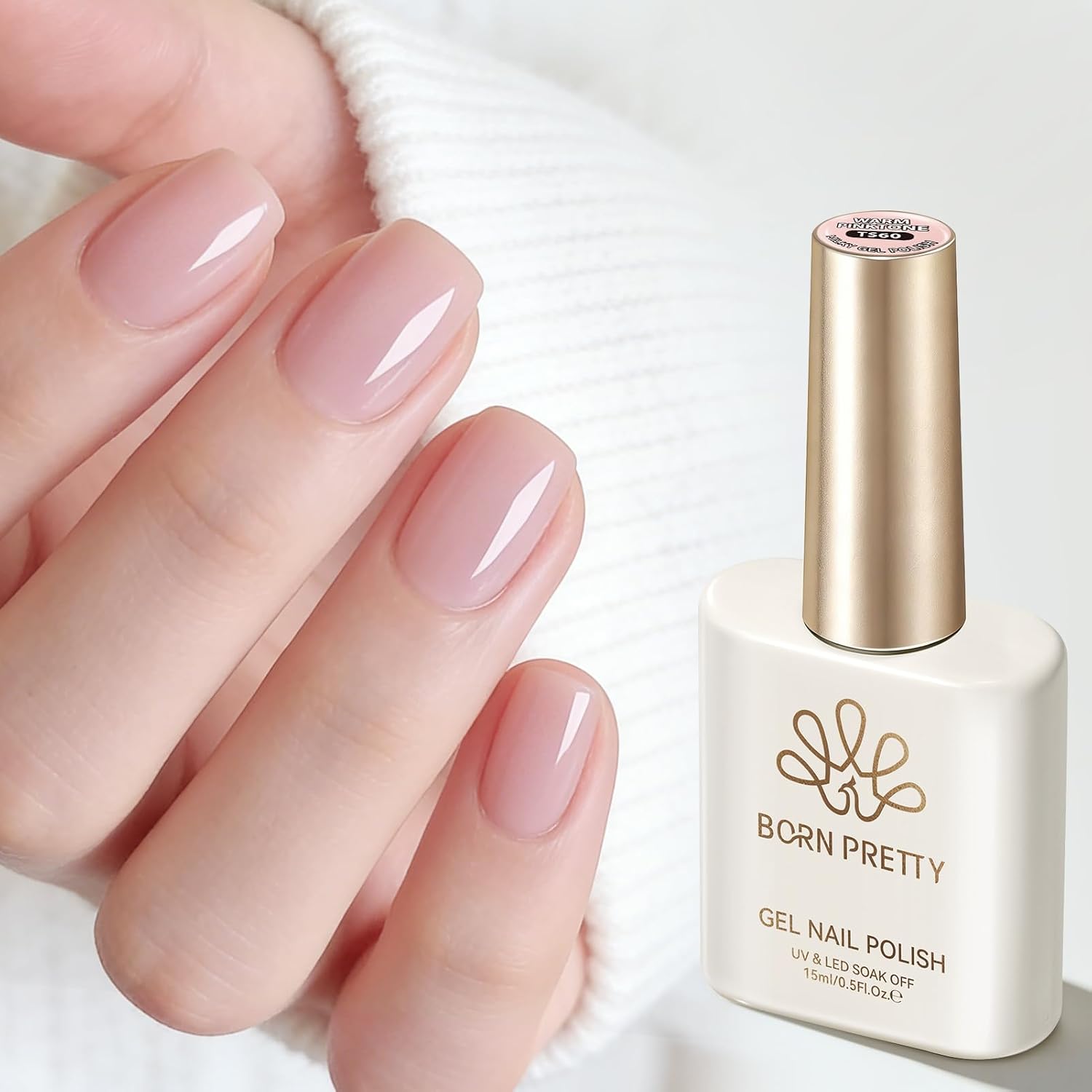 Born Pretty Nude Gel Nail Polish Jelly Light Nude Gel Polish.Sheer Translucent Skin Stone Natural Long Lasting Soak Off Gel Polish Nail Art DIY 15ML : Beauty & Personal Care
