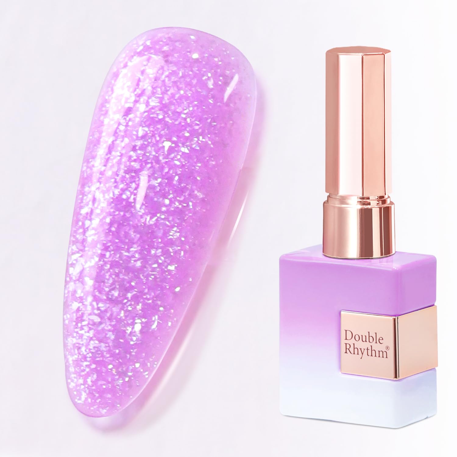 Double Rhythm 0.5Oz Glitter Gel Polish Shimmer Reflective Color for Nail Art Salon DIY Soak Off 15ml Nail Lamp Gel Polish at Home (Pink-B1161) : Beauty & Personal Care