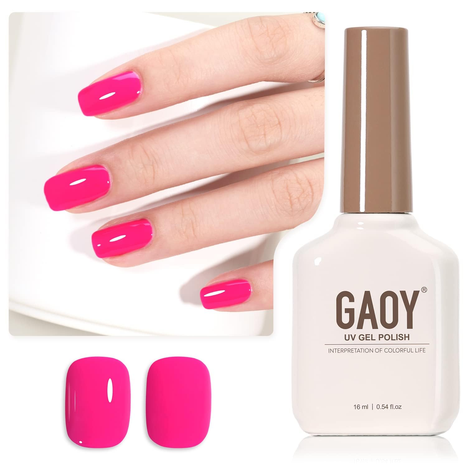 GAOY Sheer Light Pink Gel Nail Polish. 16ml Jelly Milky White Peach Translucent Color 1352 UV Light Cure Gel Polish for Nail Art DIY Manicure and Pedicure at Home : Beauty & Personal Care