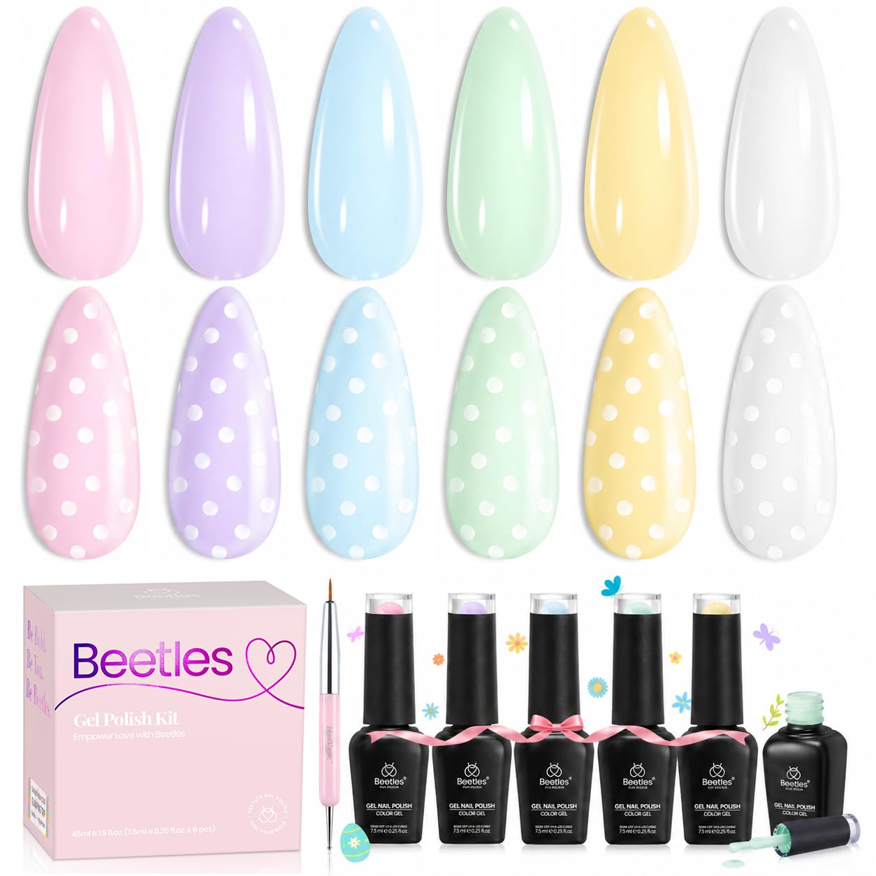 beetles Gel Polish Whispers of Love Jelly Gel Nail Polish Set - 6 Colors Milky White Nude Pink Neutral Sheer Translucent Soak Off UV Gel Nail Kit. Nail Concealer for Salon DIY Manicure Gift Women : Beauty & Personal Care