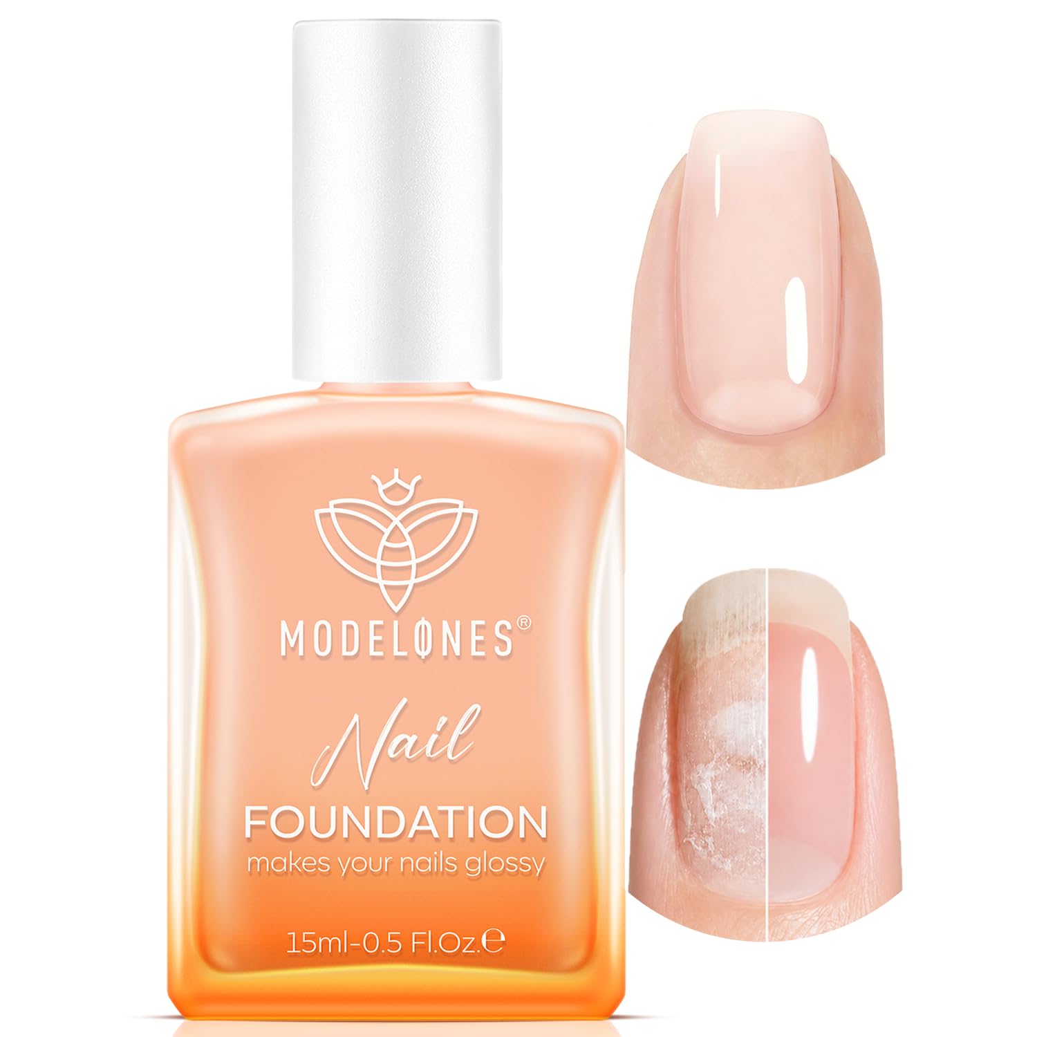 modelones Nail Strengthener. Milky White Nail Polish Nail Repair for Damaged Nails Hardener Quick Dry Nail Growth Natural Nail Concealer Foundation Strengthening Nails & Toenails Women Manicurist : Beauty & Personal Care