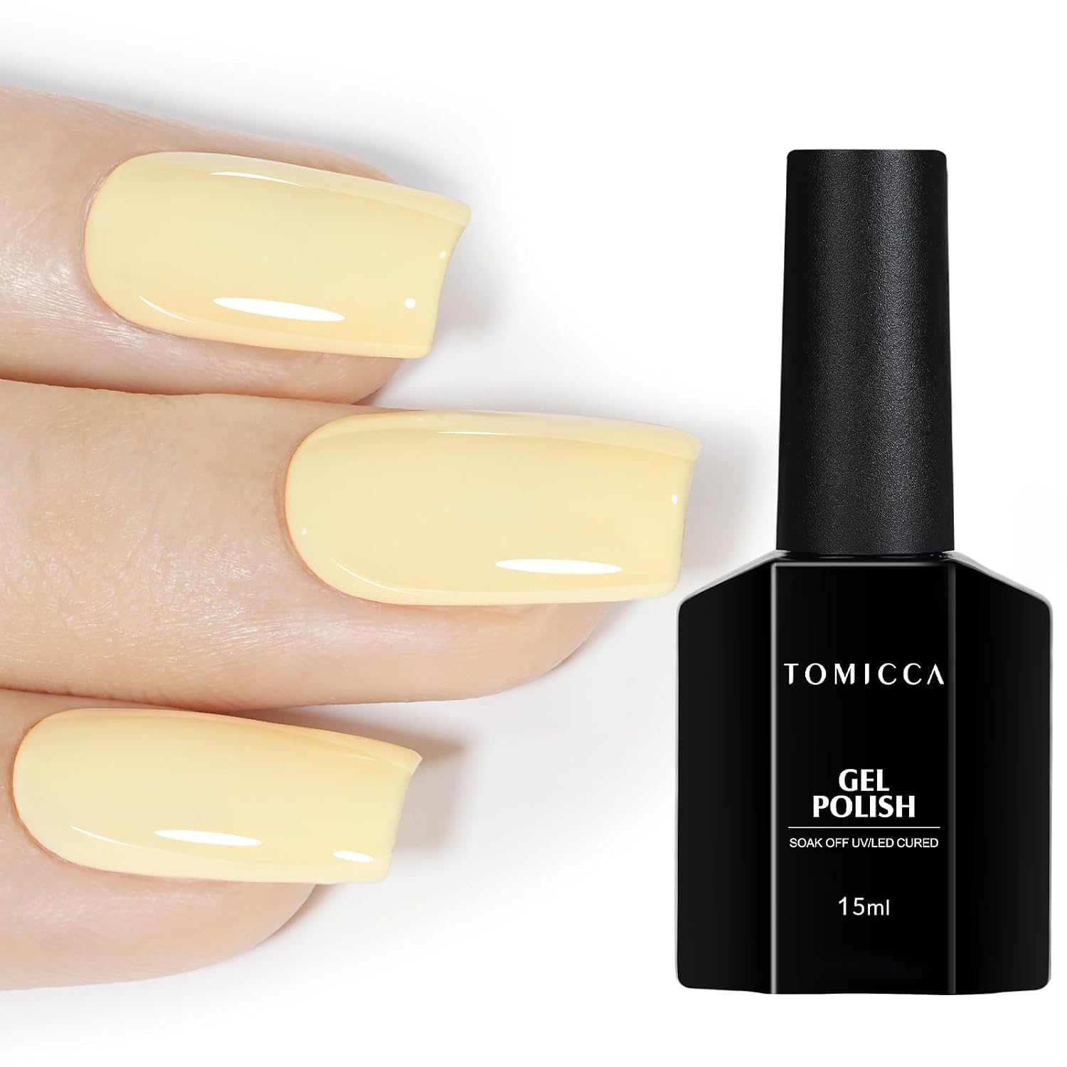TOMICCA Nude Gel Nail Polish.15ml Light Nude Gel Polish.Soak Off Uv Led Cure Needed .Color Long Lasting Translucent Nail Art Manicure French Salon Diy Design Gifts For Woman : Beauty & Personal Care