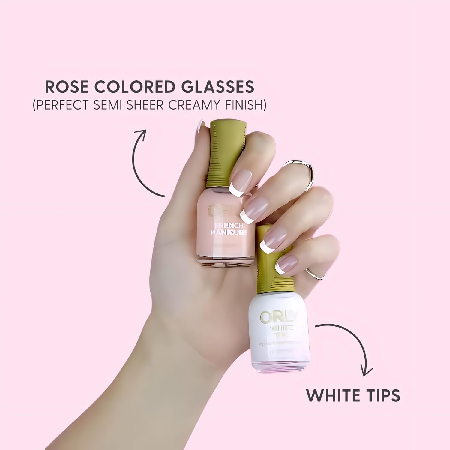 Orly French Manicure Colour | Chip-Resistant Nail Lacquer For Salon-Like Finish | Long-Lasting & Fade Resistant | Quick Dry Formula (Rose-Colored Glasses. 18ML) : Nail Polish : Beauty & Personal Care