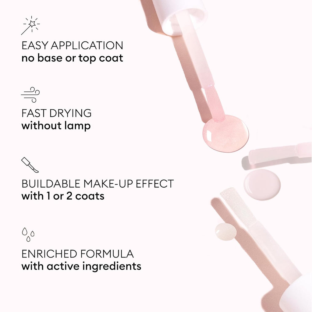 Manucurist Active Blur™ Blurring Treatment Nail Polish – Powder Pink Matte Nails Care with Niacinamide – No Lamp – Vegan & Made in France – Nail Strengthener and Growth for Weak Nails – Plant-Based : Beauty & Personal Care