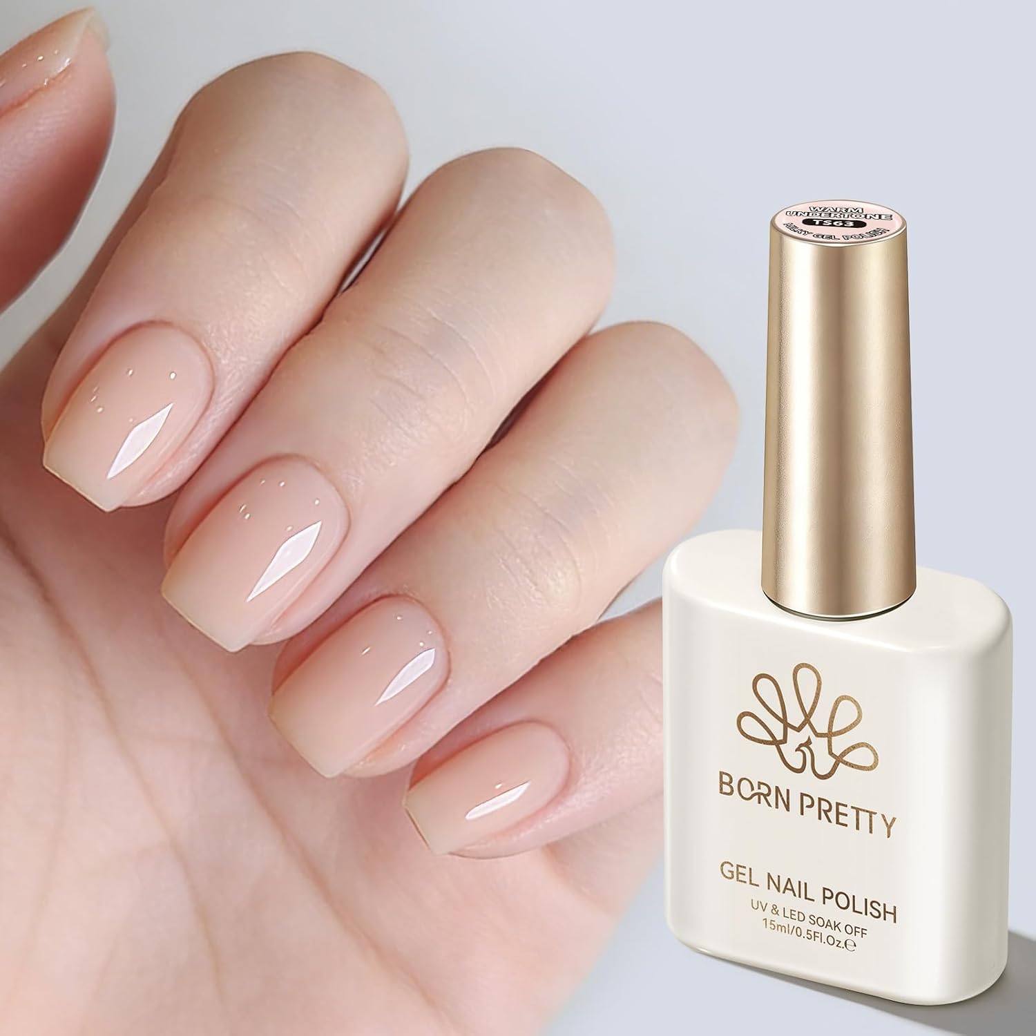 Born Pretty Nude Gel Nail Polish Jelly Light Nude Gel Polish.Sheer Translucent Skin Stone Natural Long Lasting Soak Off Gel Polish Nail Art DIY 15ML : Beauty & Personal Care