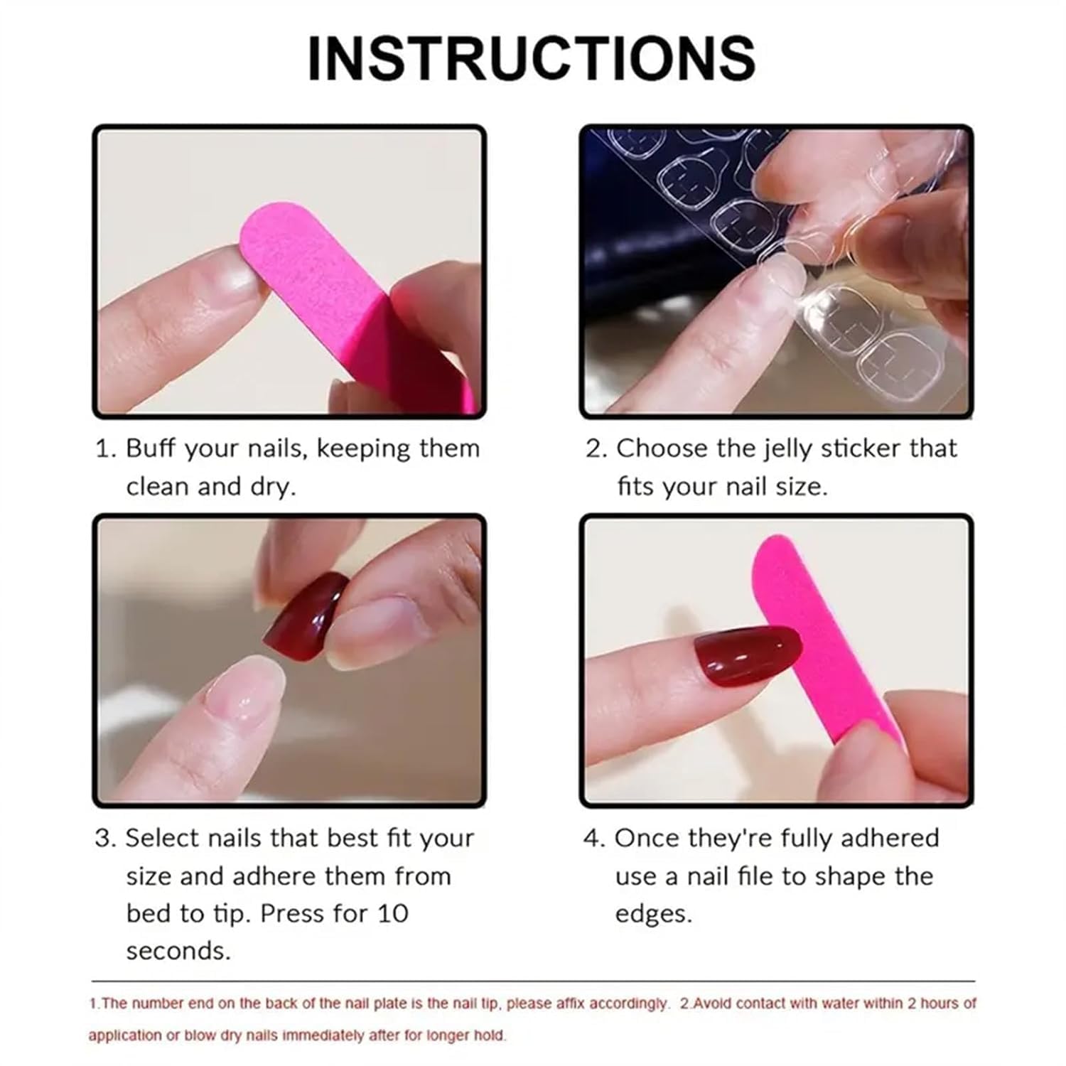 CTTHNBD Press on Nails Almond - French Tip Fake Nails with Gold Line Design - Medium Fasle Nails Press ons - for Women 24 Pcs : Beauty & Personal Care