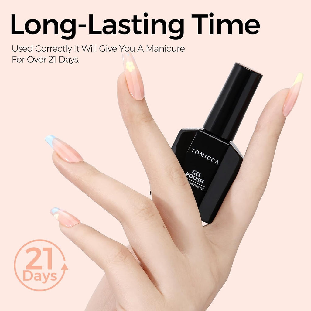 TOMICCA Nude Gel Nail Polish.15ml Light Nude Gel Polish.Soak Off Uv Led Cure Needed .Color Long Lasting Translucent Nail Art Manicure French Salon Diy Design Gifts For Woman : Beauty & Personal Care