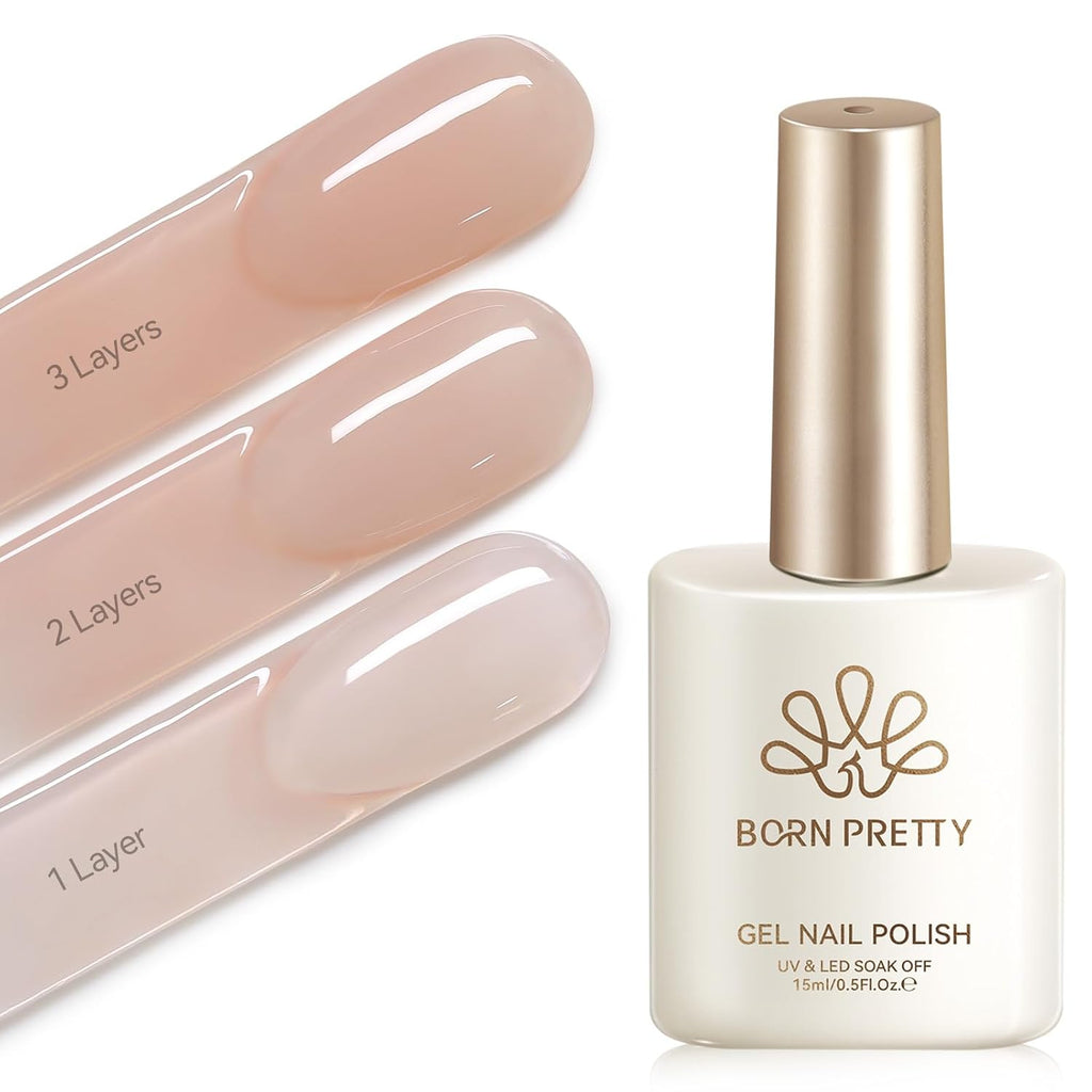 Born Pretty Milky White Gel Nail Polish Jelly White Sheer Translucent Neutral Gel Polish Soak Off Nail Art Gel 15ml. 0.54 Fl Oz : Beauty & Personal Care