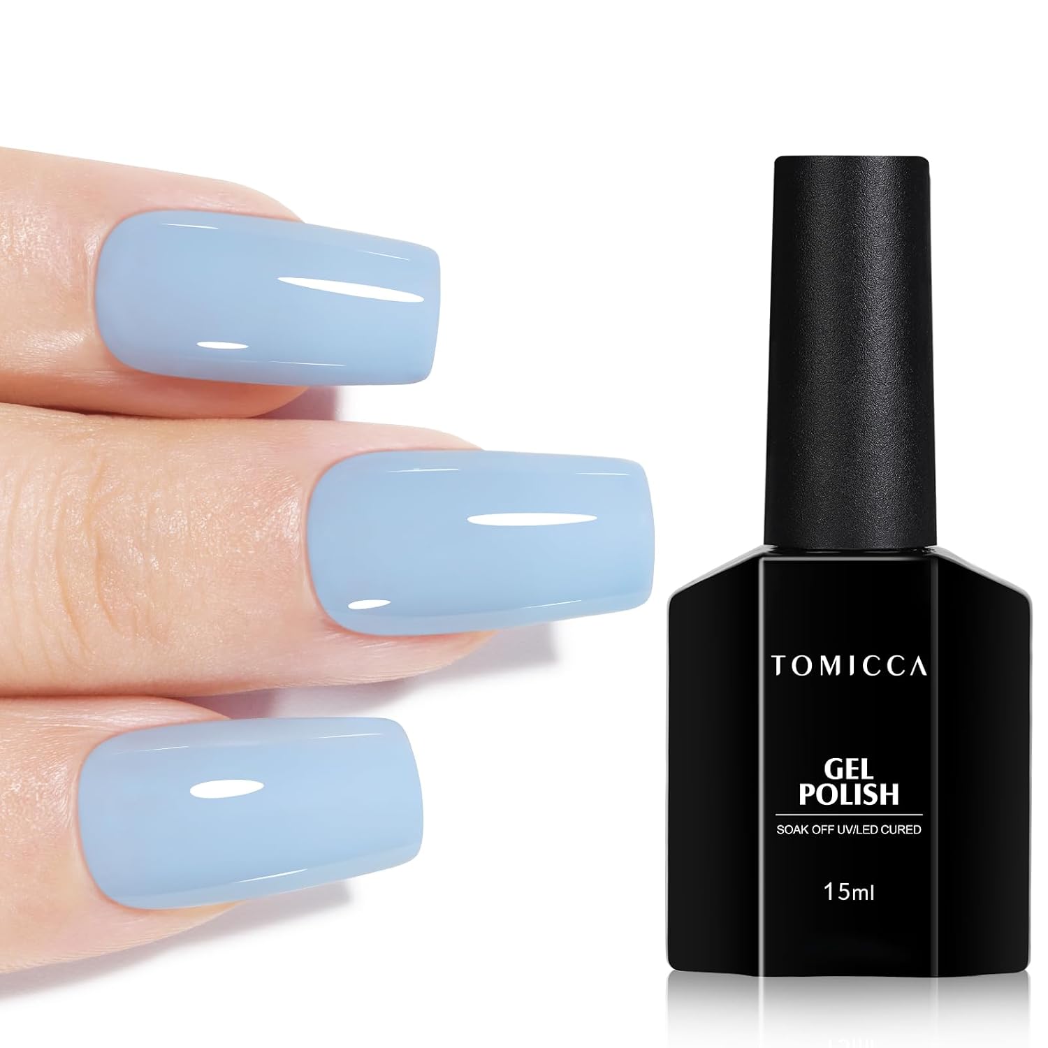 TOMICCA Nude Gel Nail Polish.15ml Light Nude Gel Polish.Soak Off Uv Led Cure Needed .Color Long Lasting Translucent Nail Art Manicure French Salon Diy Design Gifts For Woman : Beauty & Personal Care