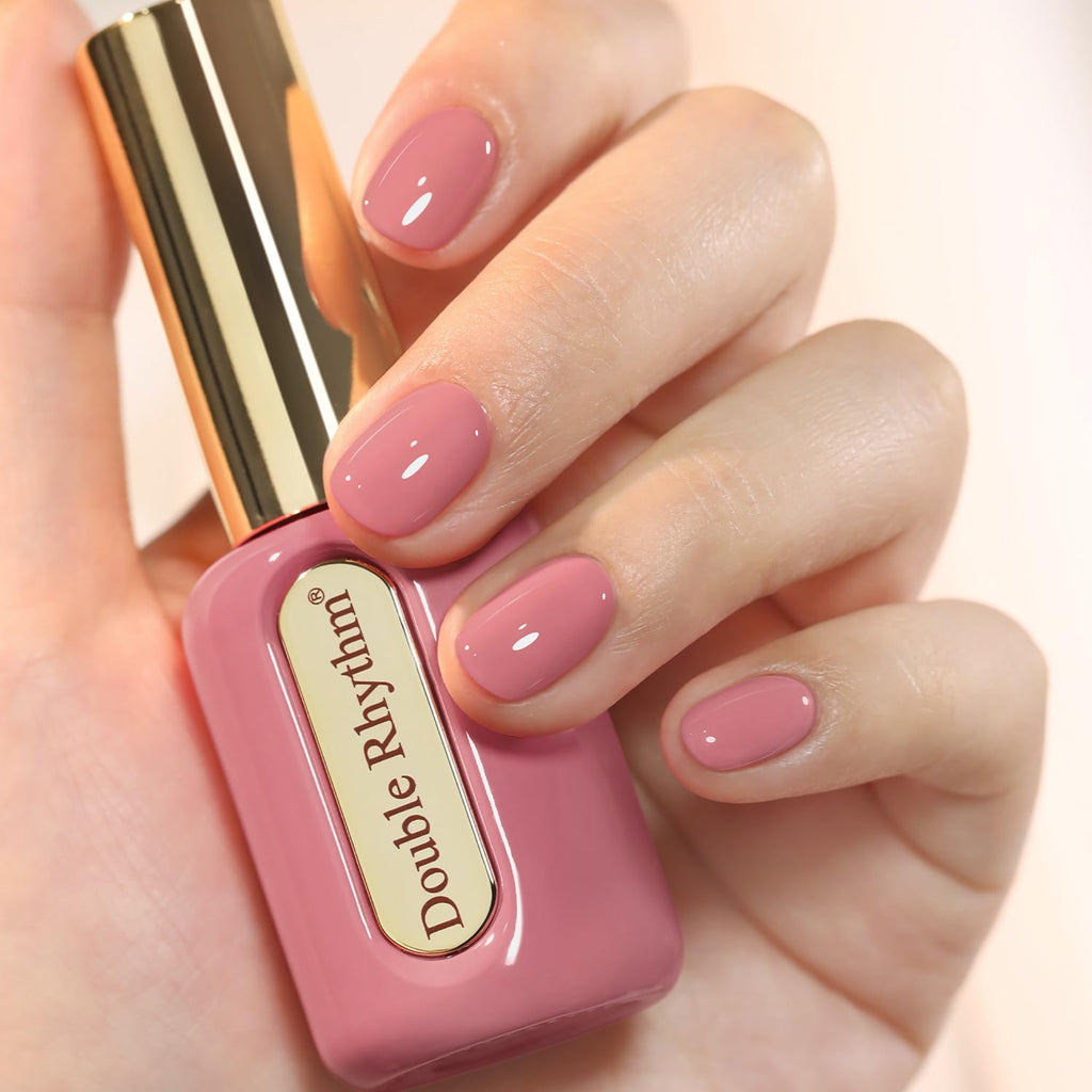 Double Rhythm 0.50 OZ Gel Polish Hema Free Same Color Same Bottle Golden Round Translucent Neutral Natural Milky 15 ML Jelly UV Polish Art DIY at Home (Bright Pink-H1040) : Beauty & Personal Care