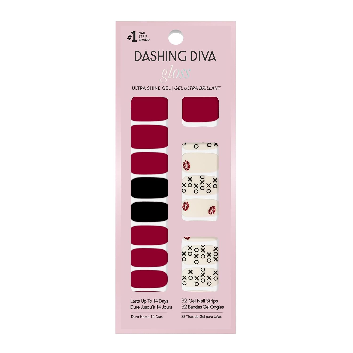 Dashing Diva Gloss Nail Strips - Crystal Clear - UV Free. Chip Resistant. Long Lasting Gel Stickers - Contains 32 Wraps. 1 Prep Pad. 1 File : Beauty & Personal Care