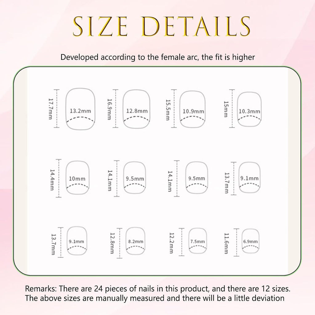 Square Press on Nails Short Sea Blue Fake Nails Glossy Acrylic Nails Press ons Full Cover False Nails with Golden Glitter Designs Glue Stick on Nails for Women Girls 24 Pcs : Beauty & Personal Care