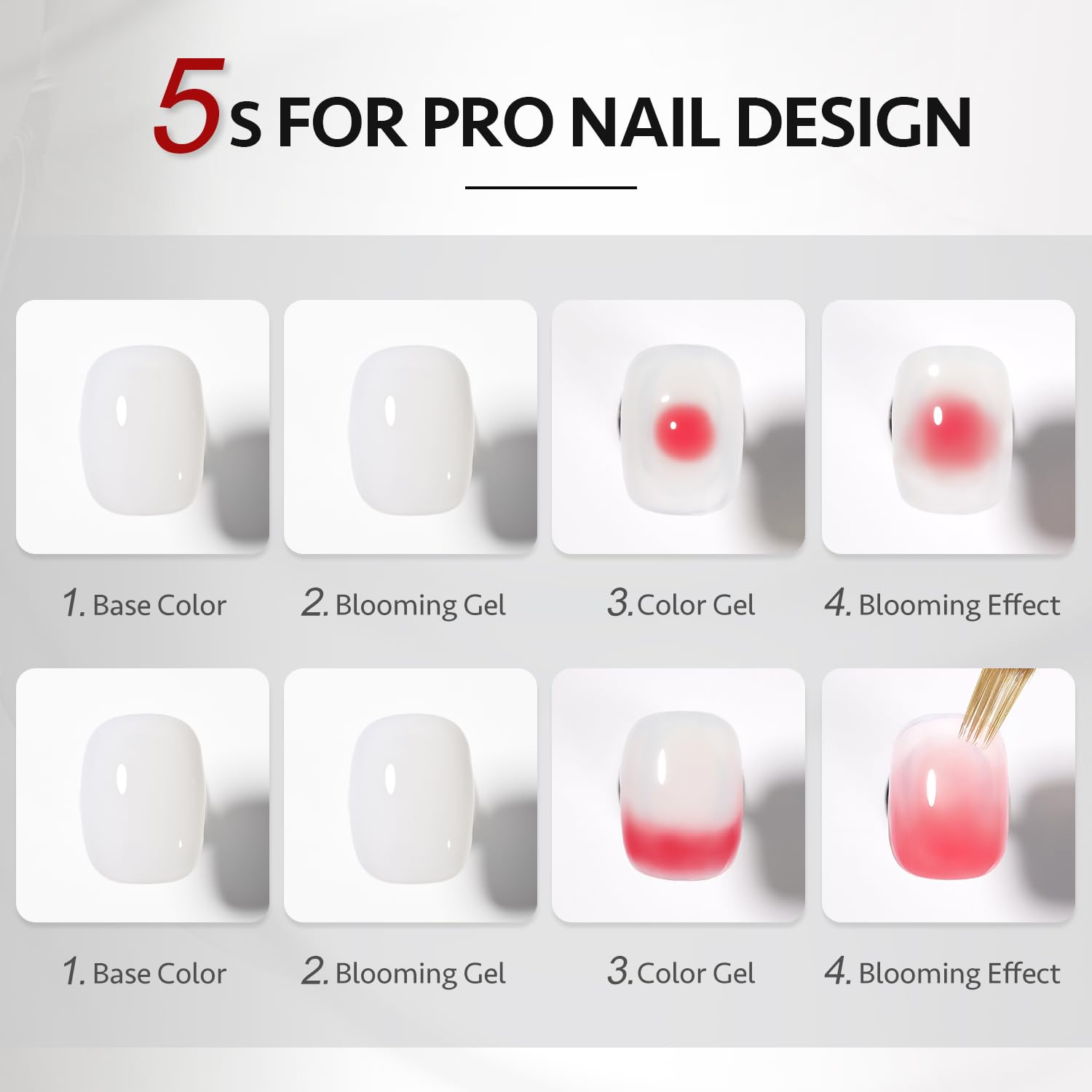 GAOY Nail Blooming Gel. 16ml Clear Blooming Gel Polish. Spreading Effects Soak Off UV Light Cure for Nail Art DIY : Beauty & Personal Care
