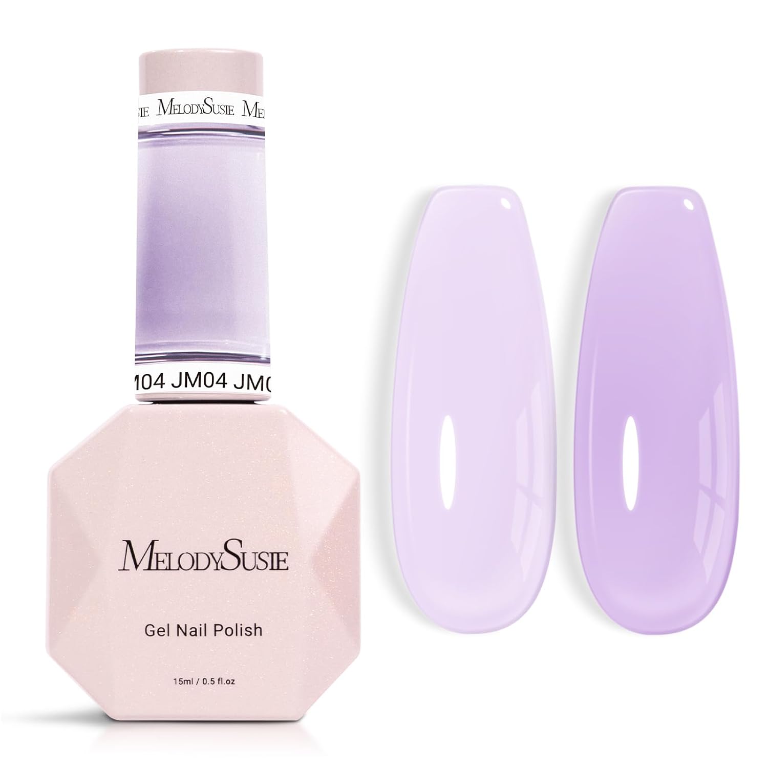 MelodySusie Jeweliver Nude Gel Nail Polish. 0.5Fl.oz Milky Gel Polish Pastel Color Soak Off UV LED Light Cure Gift for Women Manicure Nail Art DIY at Home JM08 : Beauty & Personal Care