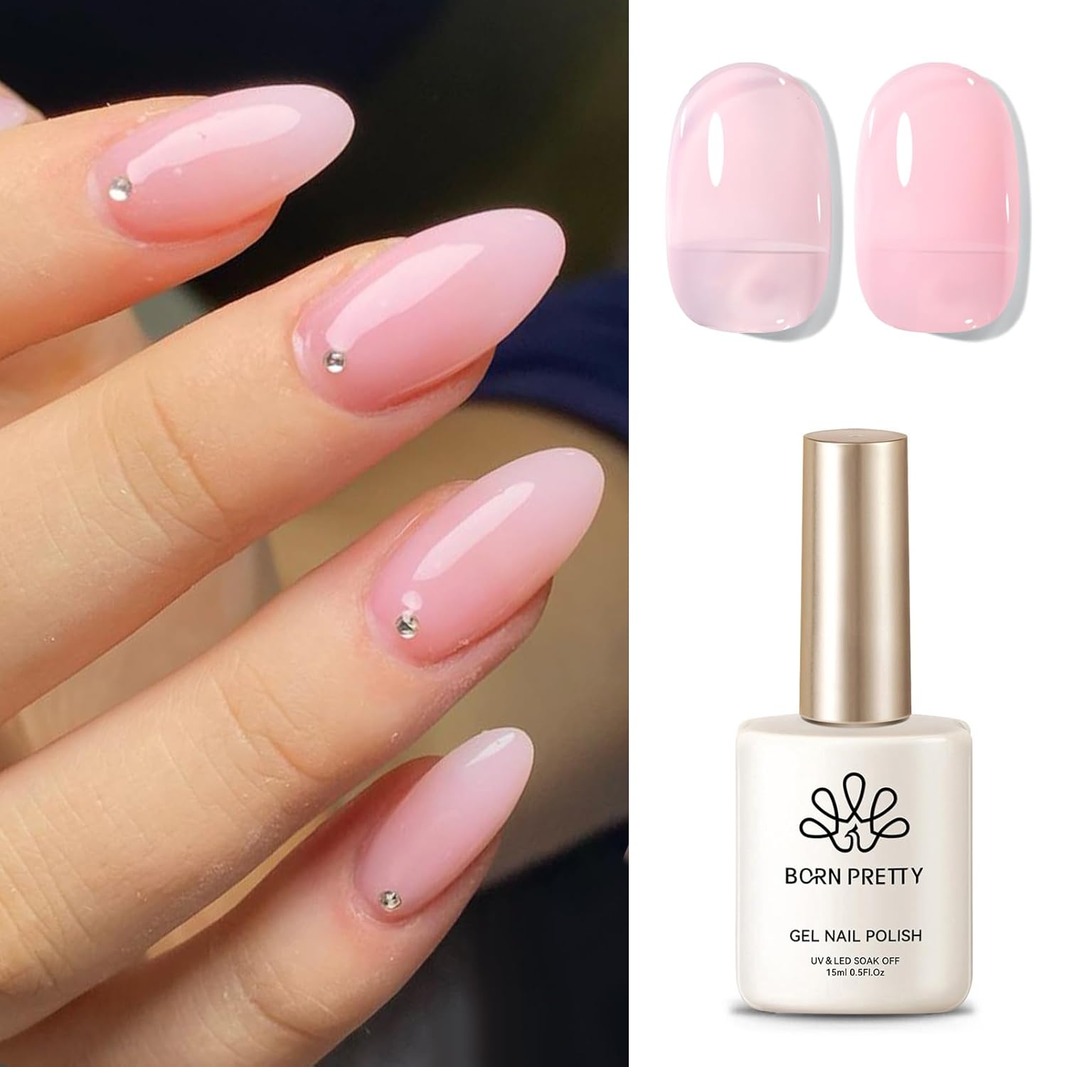 Born Pretty Milky White Gel Nail Polish Jelly White Sheer Translucent Neutral Gel Polish Soak Off Nail Art Gel 15ml. 0.54 Fl Oz : Beauty & Personal Care
