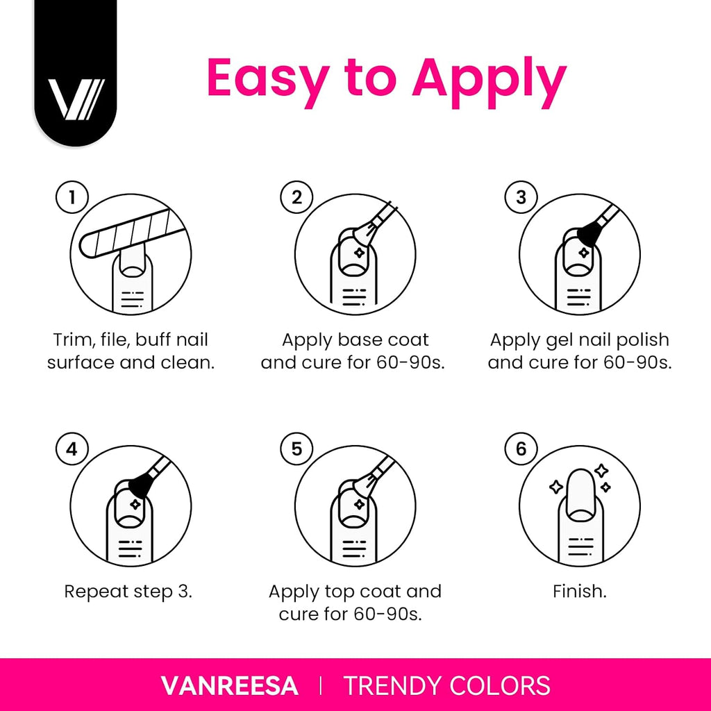 VANREESA 24 Pcs Neon Gel Nail Polish Set -Bright Summer Colors Gel Polish with Base Coat & 4 Effects of Top Coat Bright Yellow Orange Pink Red Green Blue Purple Gel Polish Set Nail Kit Gifts for Women : Beauty & Personal Care