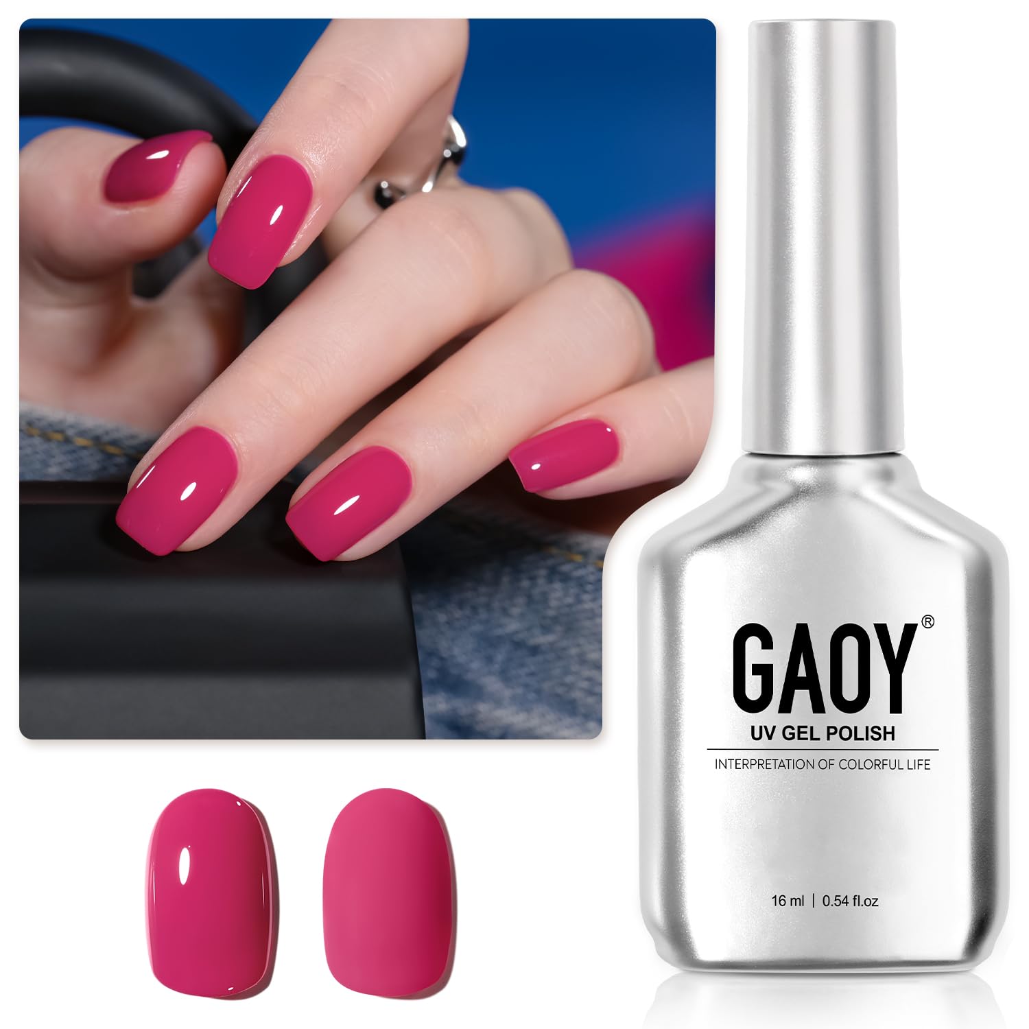 GAOY Red Gel Nail Polish. 16ml Soak Off Gel Polish. UV Light Cure for Nail Art DIY Manicure at Home. 1149 Dark Red Cherry : Beauty & Personal Care