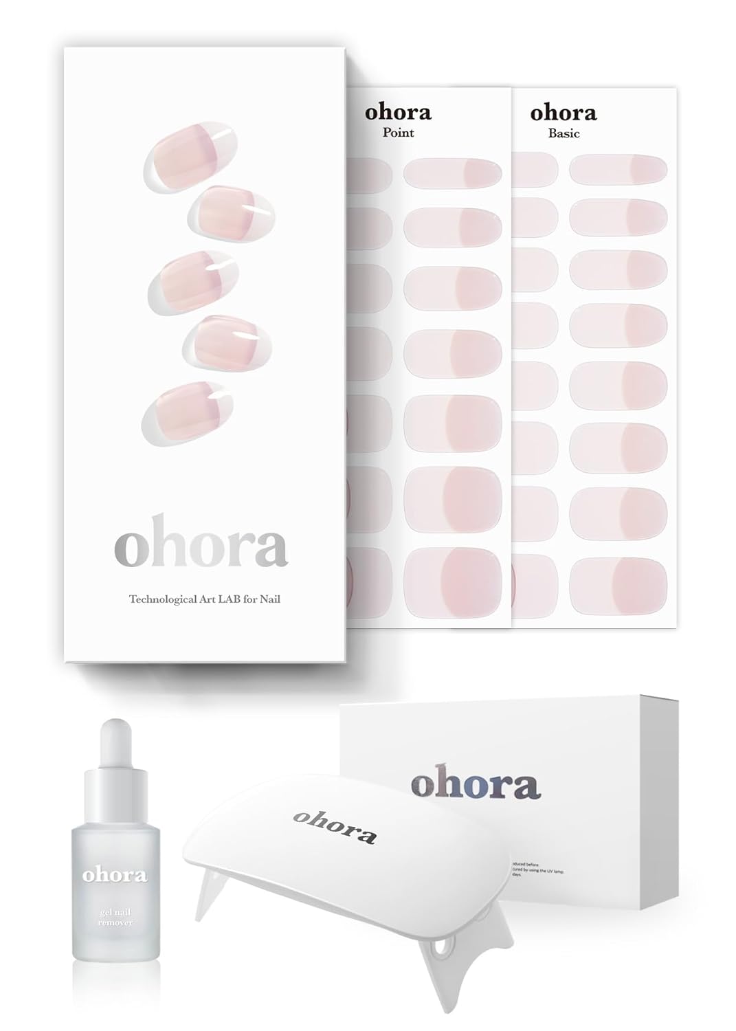 ohora Semi Cured Gel Nail Strips (N Pastel) - Yellow. Ombre. Works with Any UV/LED Lamps. Salon-Quality. Long Lasting. Easy to Apply & Remove - Includes 2 Prep Pads. Nail File & Wooden Stick : Beauty & Personal Care