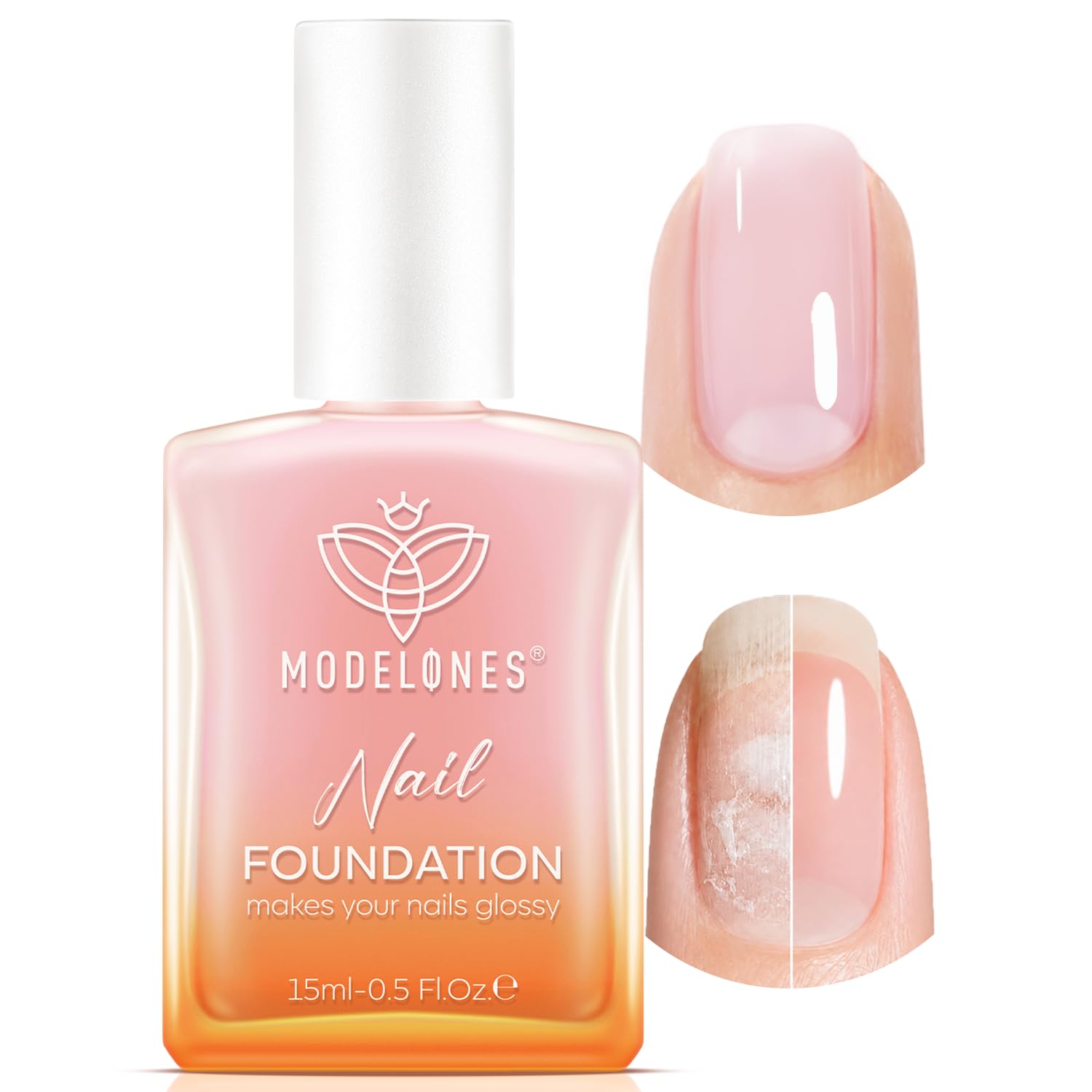 modelones Nail Strengthener. Milky White Nail Polish Nail Repair for Damaged Nails Hardener Quick Dry Nail Growth Natural Nail Concealer Foundation Strengthening Nails & Toenails Women Manicurist : Beauty & Personal Care