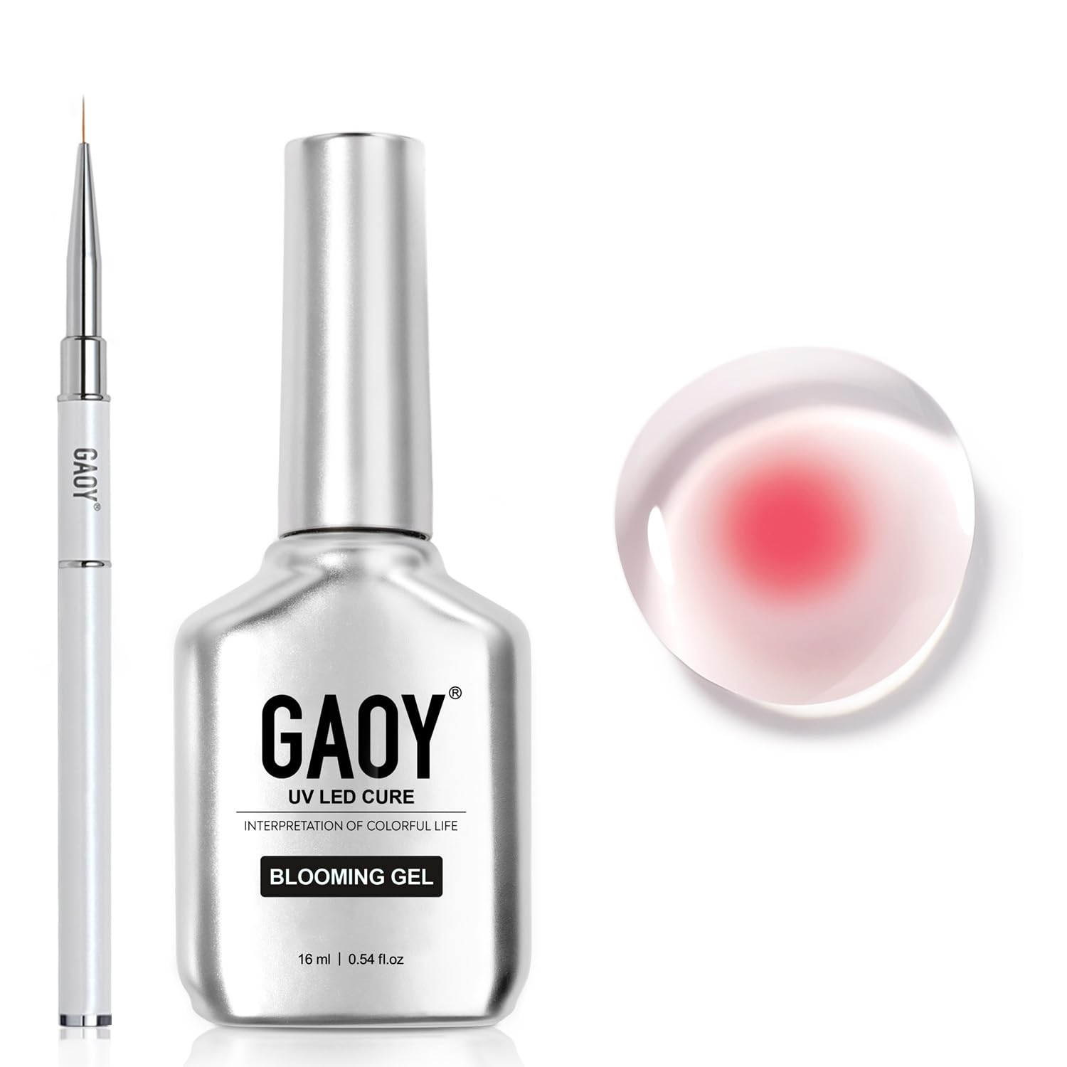 GAOY Nail Blooming Gel. 16ml Clear Blooming Gel Polish. Spreading Effects Soak Off UV Light Cure for Nail Art DIY : Beauty & Personal Care