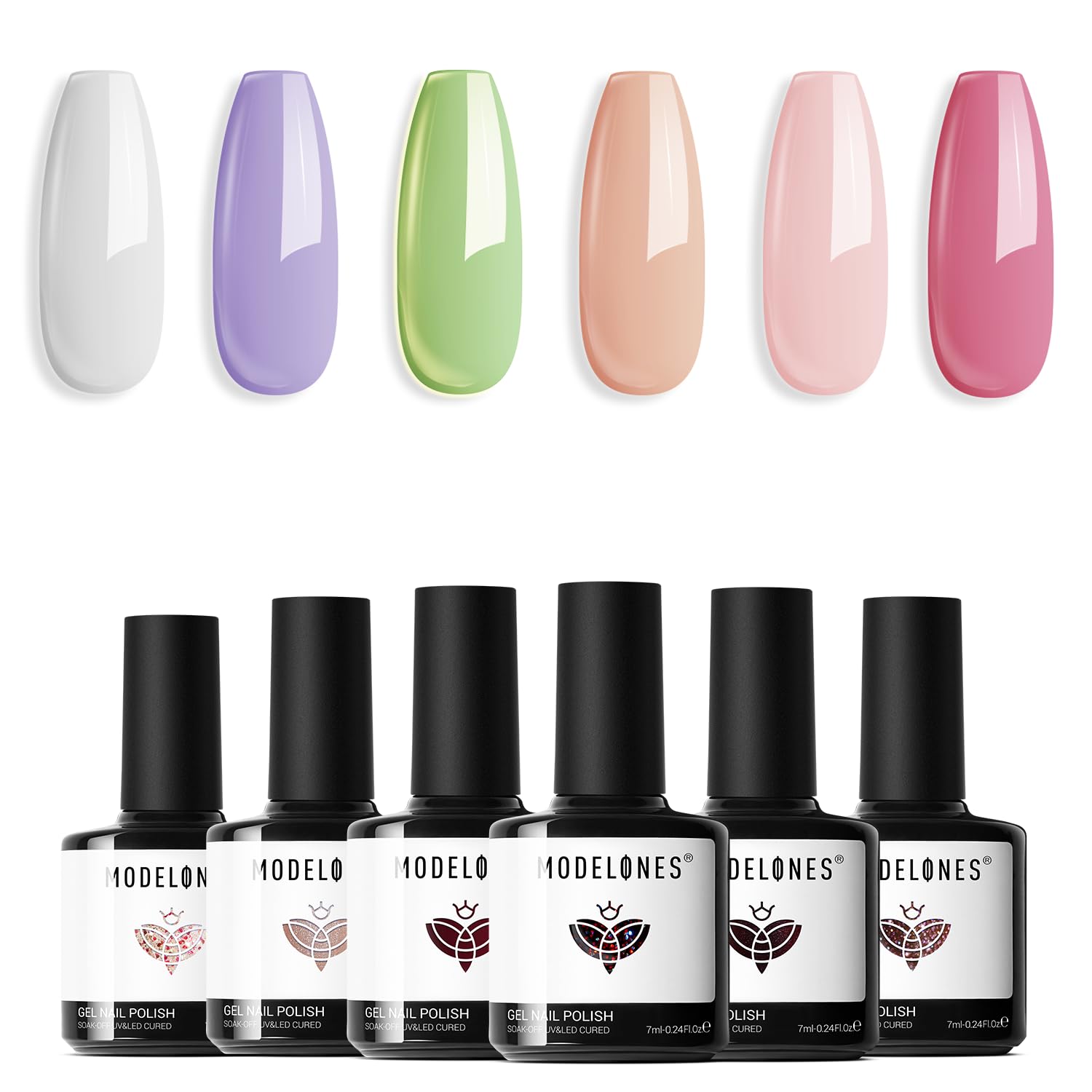 modelones Gel Nail Polish Set- 6 Colors 2026 Chameleon Aurora Shimmer Glitter Gel Polish Kit Blue Green Purple Nail Gel Polish Soak Off LED Nail Lamp Nail Art Gel Kit DIY Salon Gift : Beauty & Personal Care