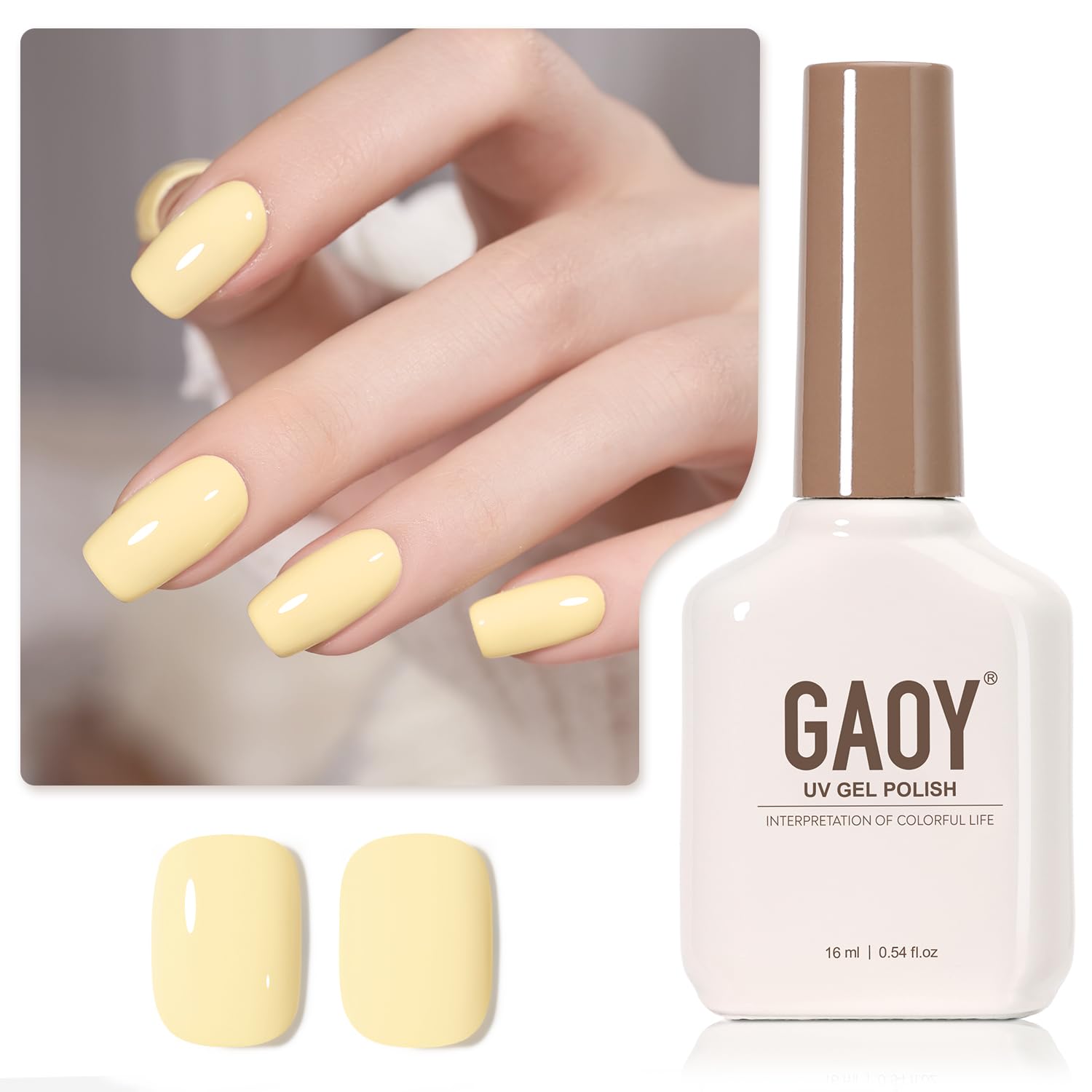 GAOY Sheer Light Pink Gel Nail Polish. 16ml Jelly Milky White Peach Translucent Color 1352 UV Light Cure Gel Polish for Nail Art DIY Manicure and Pedicure at Home : Beauty & Personal Care
