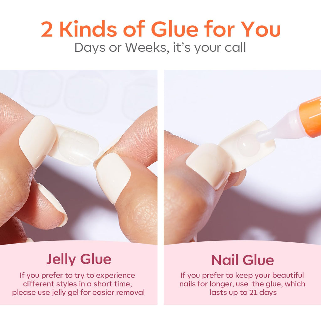 Modelones Press on Nails Short. Oval Spring Fake Nails. Reusable Nail Kit with Nail Glue Adhesive Tabs Mini Nail File. Nails Press Ons 32Pcs 16Sizes. Women Girl Gift. Pink Ombre : Beauty & Personal Care