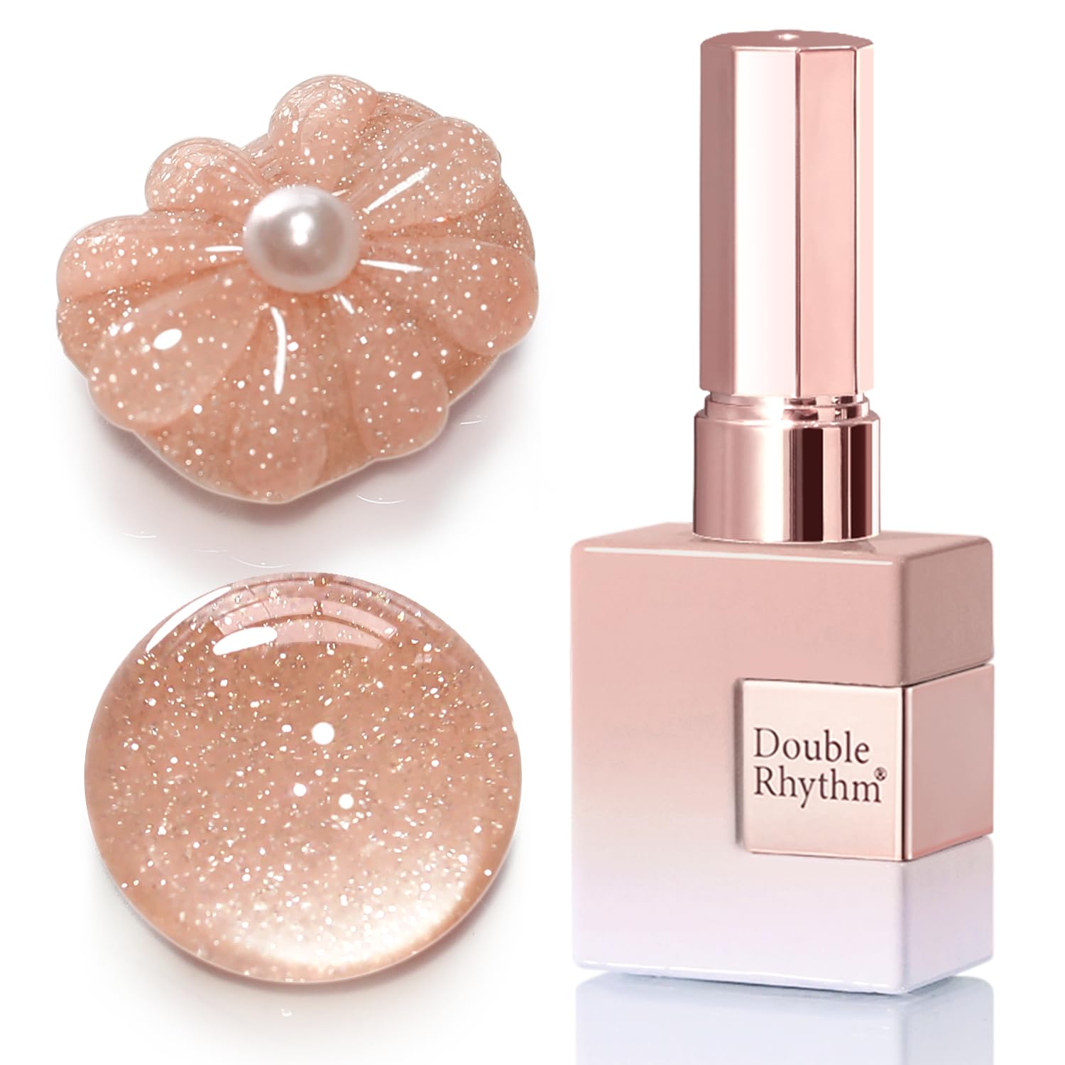Double Rhythm 0.5Oz Glitter Gel Polish Shimmer Reflective Color for Nail Art Salon DIY Soak Off 15ml Nail Lamp Gel Polish at Home (Pink-B1161) : Beauty & Personal Care