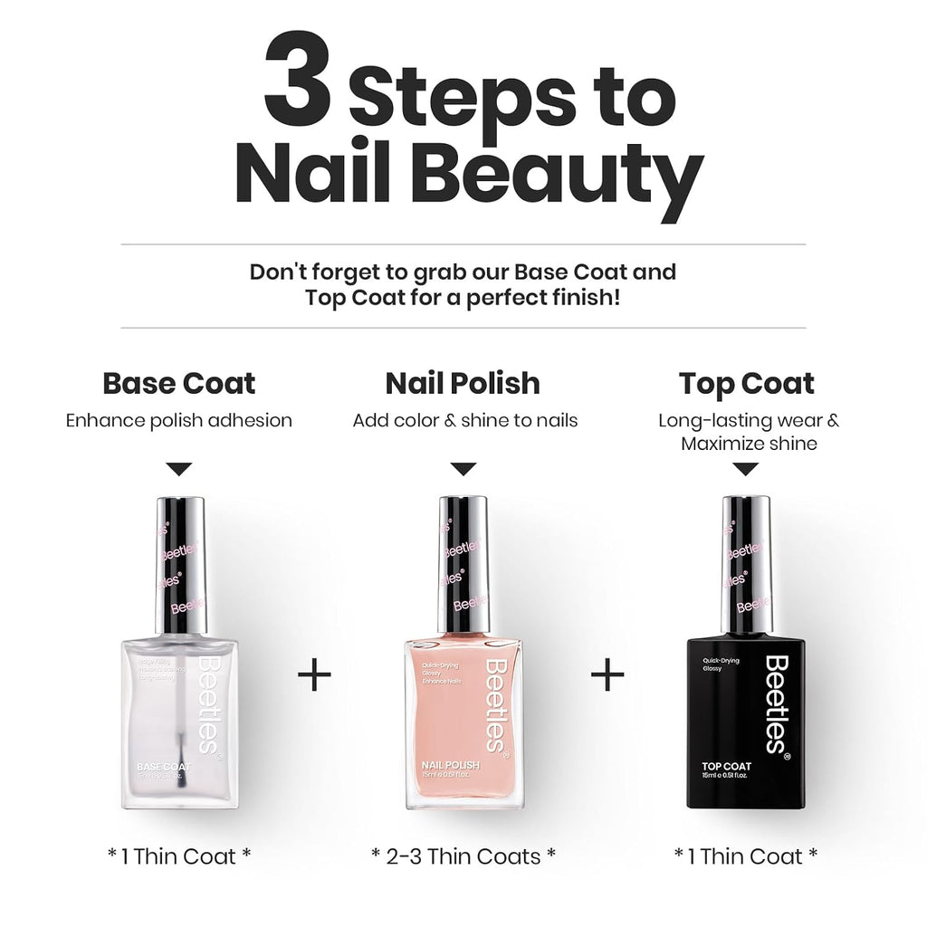 Beetles Nude Nail Polish Set Coconut Mousse 6Pcs. Pink Nail Fast Drying Long Lasting Neutral Brown Red Burgundy Dark Lacquer Glossy for Salon-Quality Results : Beauty & Personal Care