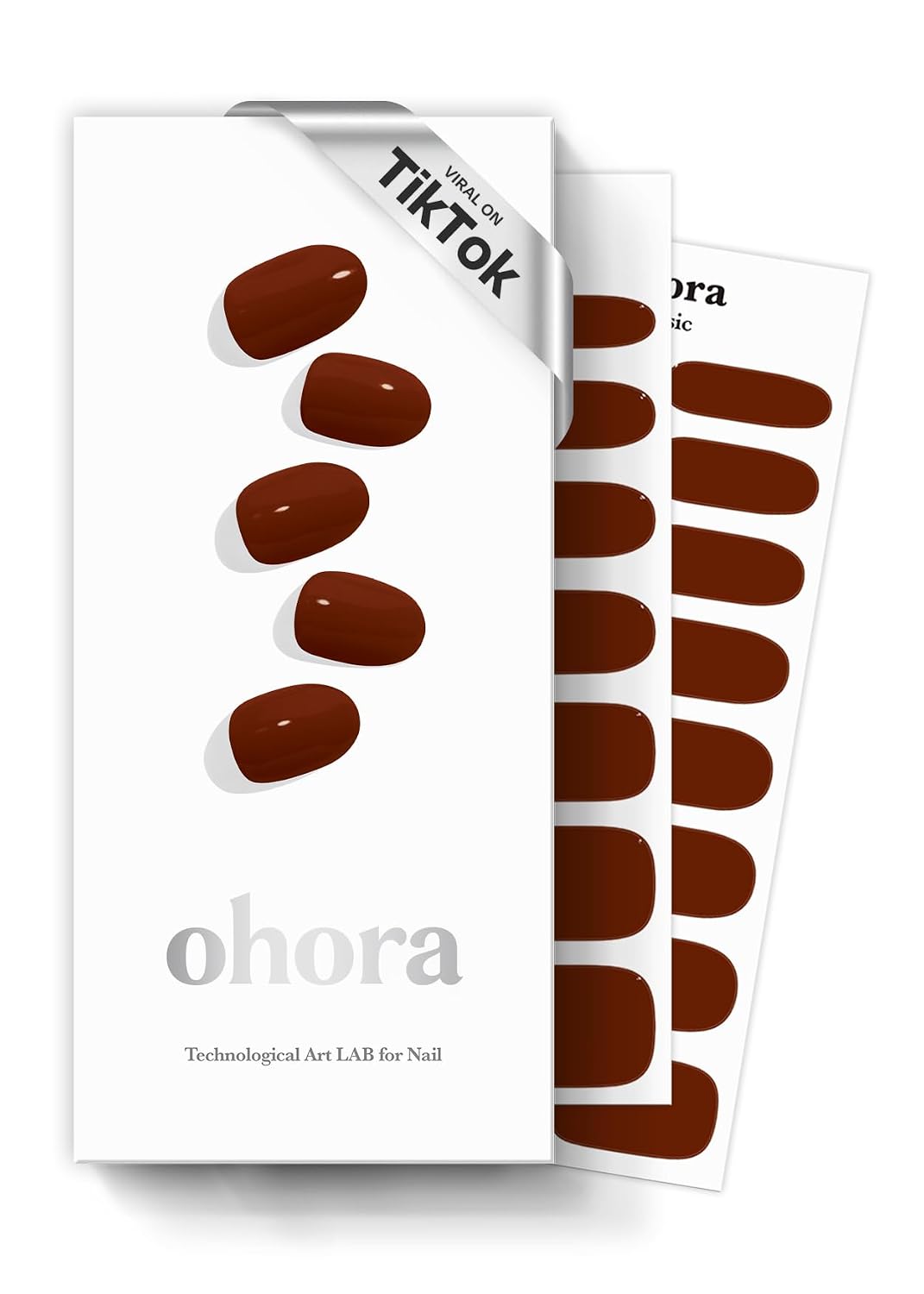 ohora Semi Cured Gel Nail Strips (N Dancing Flower) - White Works with Any UV/LED Lamps. Salon-Quality. Long Lasting. Easy to Apply & Remove - Includes 2 Prep Pads. Nail File & Wooden Stick : Beauty & Personal Care