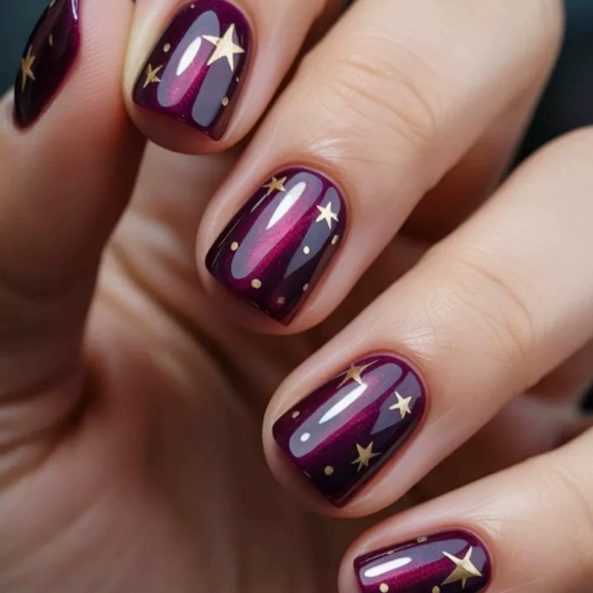 Short Square Press on Nails French Fake Nails Ombre Acrylic Nails Press on Full Cover Glossy False Nails Artificial Stick on Nail for Women Manicure Decoration 24PCS : Beauty & Personal Care