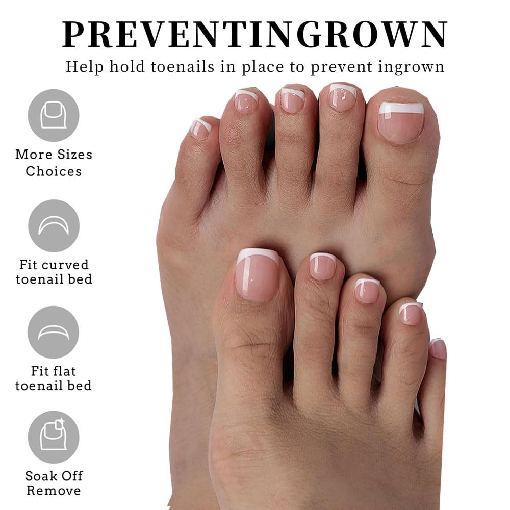SWRITATSK Toe Nail Tips.French Press On Toenails For Women.120Pcs Press On Nails.Square Toe Nail Press Ons Toe Nails.12 Size French Nude Wearable Full Cover Fake Toenails.False Nails Gel Toe Nails : Beauty & Personal Care