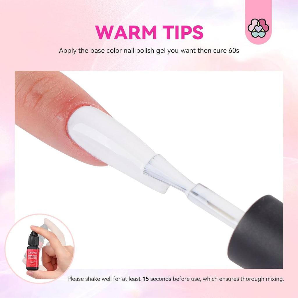 SAVILAND Airbrush Gel Nail Polish Hema-Free: Dilution-Free 12 Vitality Colors Airbrush for Nails Set Non-Acetone with Fine Mist Nail for Spray French & Ombre Nail Polish Nail Art Design Salon Kit : Beauty & Personal Care