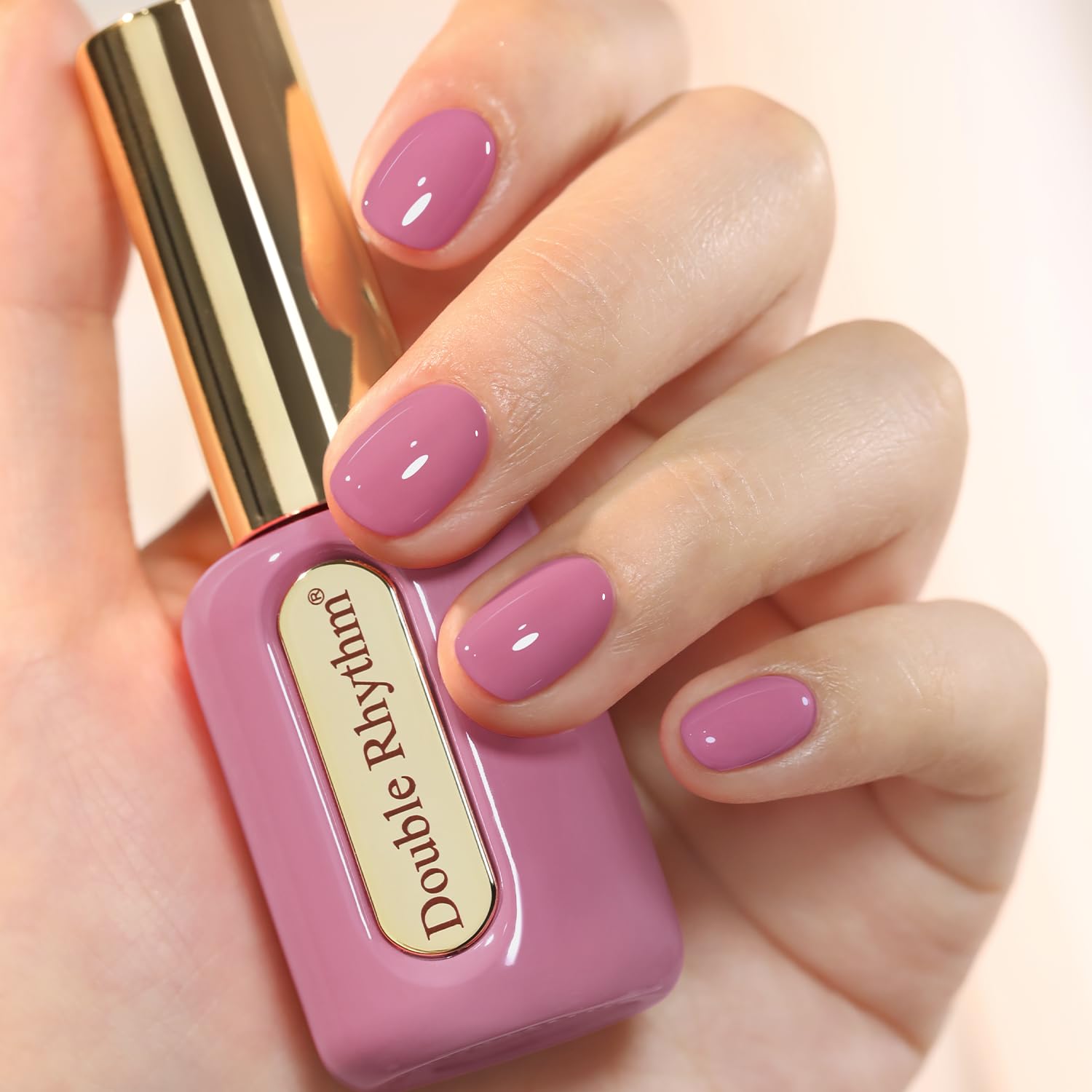 Double Rhythm 0.50 OZ Gel Polish Hema Free Same Color Same Bottle Golden Round Translucent Neutral Natural Milky 15 ML Jelly UV Polish Art DIY at Home (Bright Pink-H1040) : Beauty & Personal Care