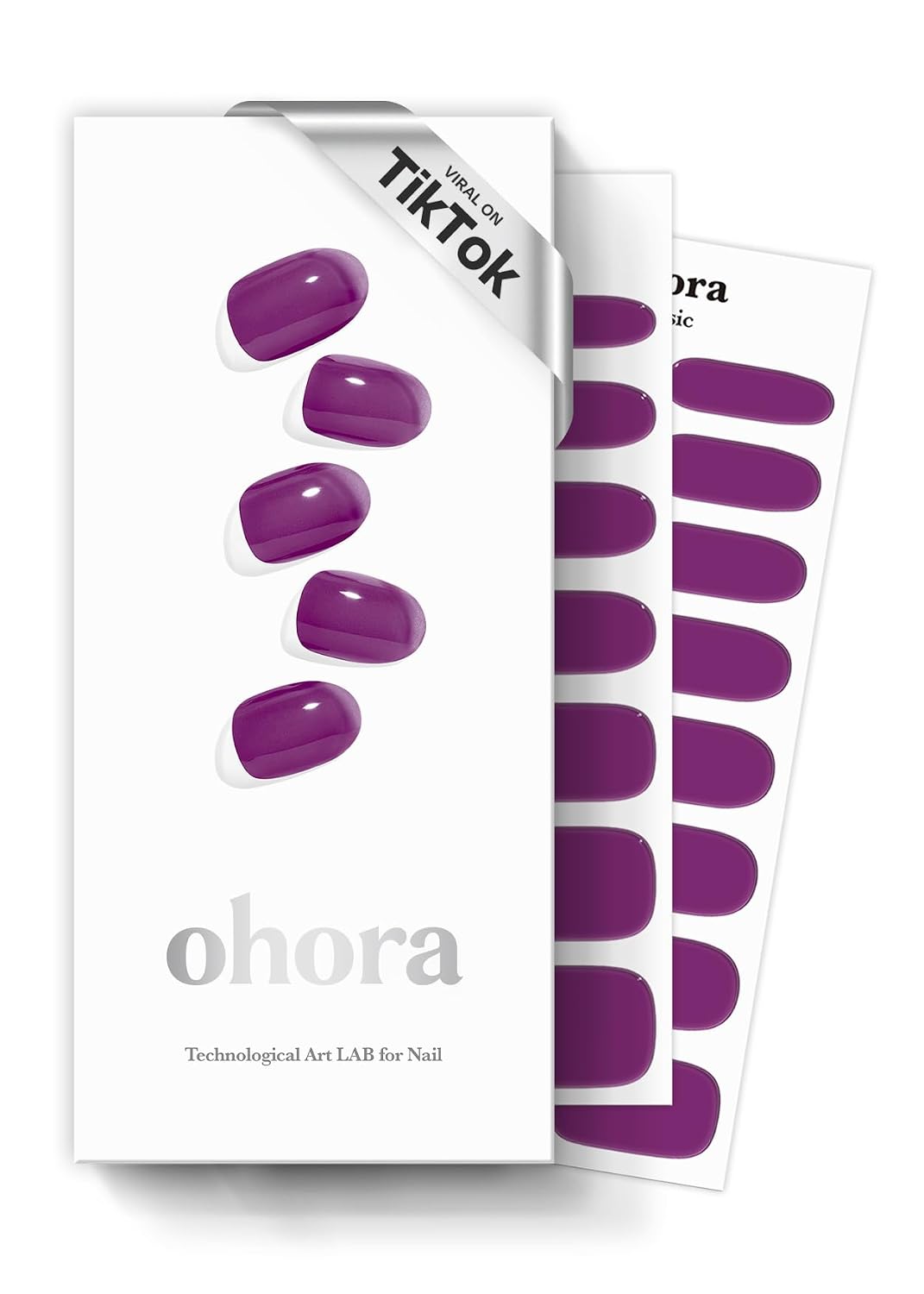 ohora Semi Cured Gel Nail Strips (N Cream Light) - Nude. Solid. Works with Any UV/LED Lamps. Salon-Quality. Long Lasting. Easy to Apply & Remove - Includes 2 Prep Pads. Nail File & Wooden Stick : Beauty & Personal Care