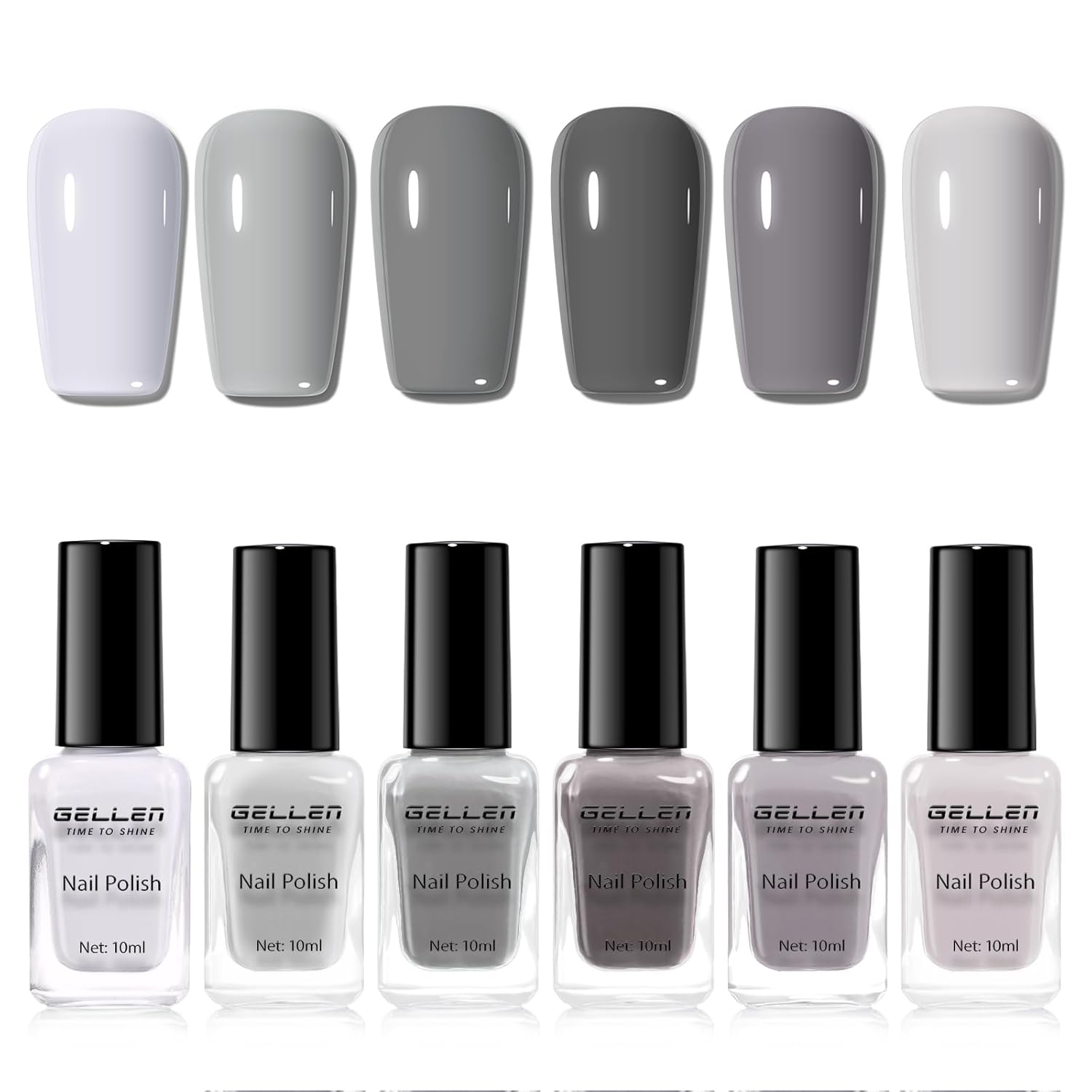 GELLEN Nail Polish Neutral Earth Tones. Nude Dusty Rose Fall Winter Air Dry Regular Nail Polish 6-color Set for Finger Toe Nails Home Salon All Seasons. Not UV Gel. Hema Free. Non Toxic. TPO Free : Beauty & Personal Care