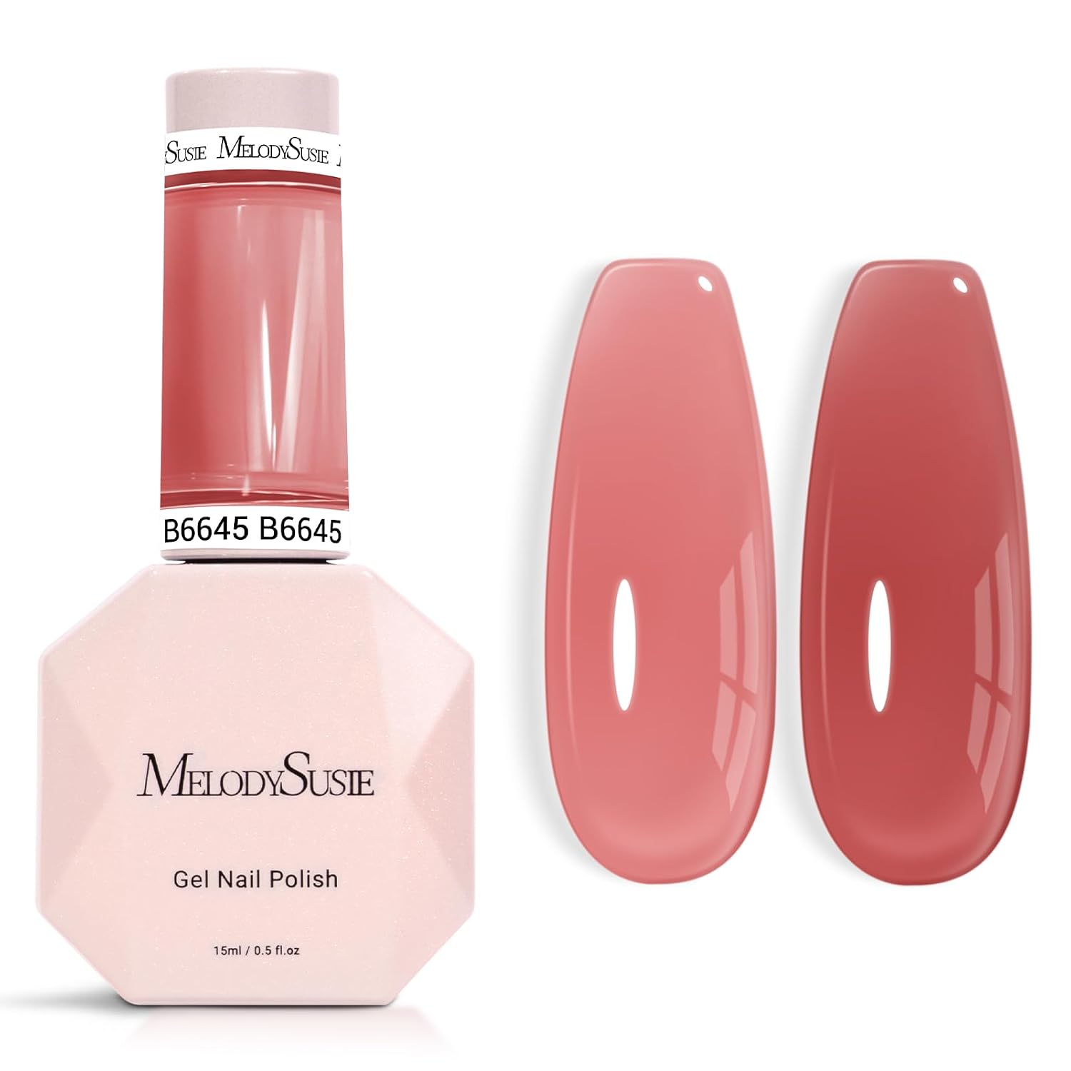 MelodySusie Jeweliver Nude Gel Nail Polish. 0.5Fl.oz Milky Gel Polish Pastel Color Soak Off UV LED Light Cure Gift for Women Manicure Nail Art DIY at Home JM08 : Beauty & Personal Care