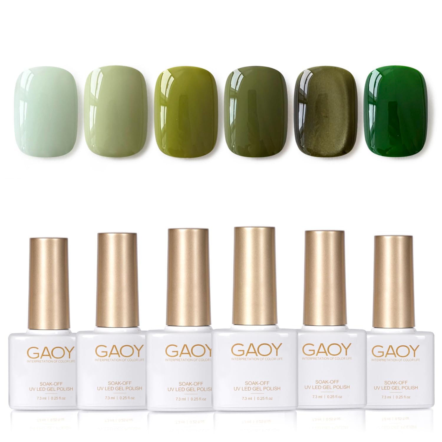 GAOY Milky White Jelly Nude Gel Nail Polish Set. 6 Transparent Colors Sheer Pink Orange Soak Off UV Light Cure Gel Polish Kit for Salon and Nail Art DIY at Home : Beauty & Personal Care