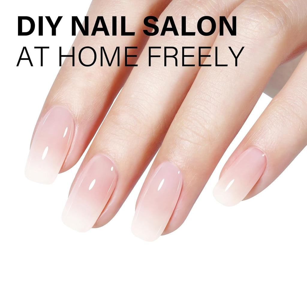 AILLSA Milky Pink Nude Gel Nail Polish. 15ml Translucent Soak Off UV LED Light Cure Gel Polish. Long Lasting for French Nail Art Salon DIY Manicure at Home : Beauty & Personal Care