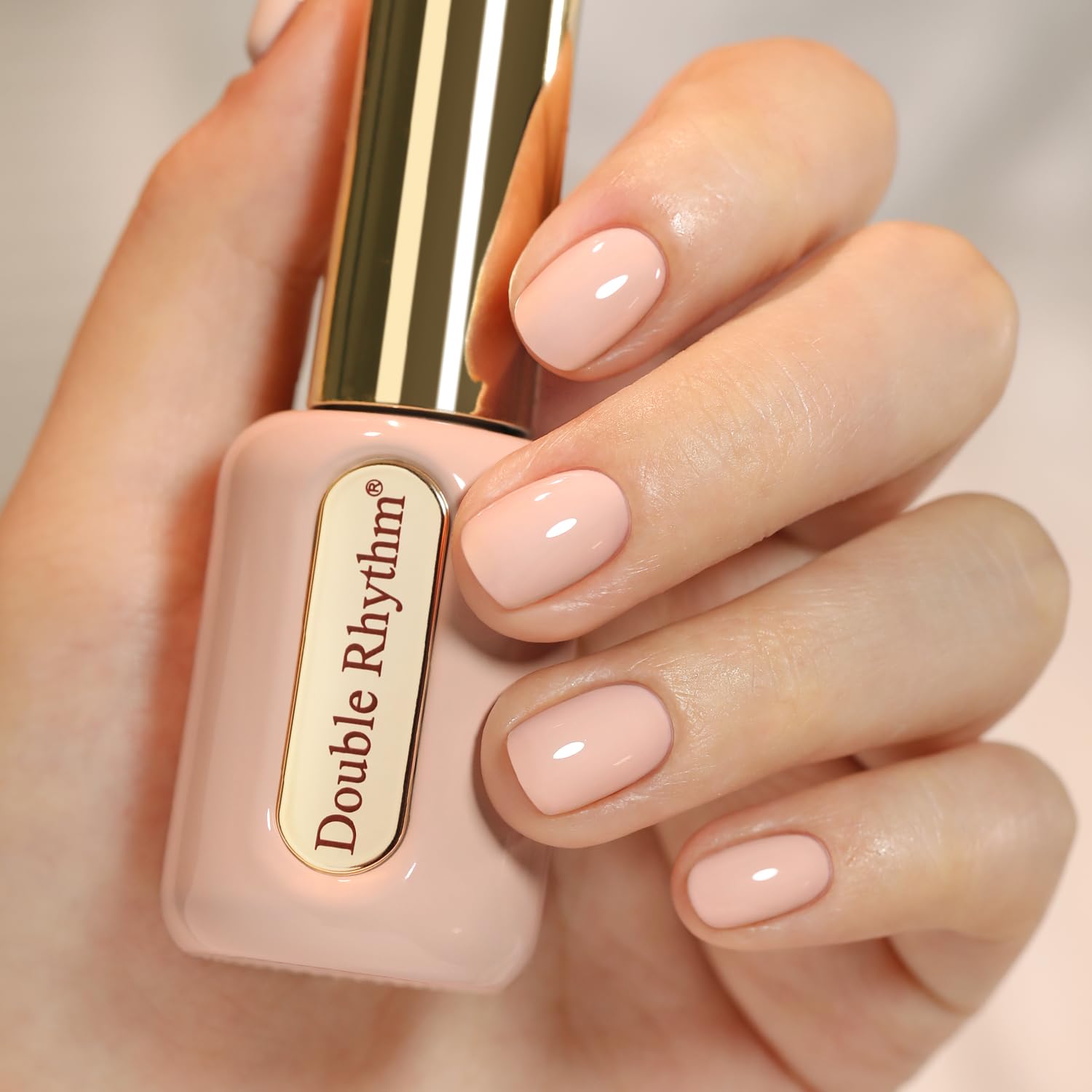 Double Rhythm 0.50 OZ Gel Polish Hema Free Same Color Same Bottle Golden Round Translucent Neutral Natural Milky 15 ML Jelly UV Polish Art DIY at Home (Bright Pink-H1040) : Beauty & Personal Care
