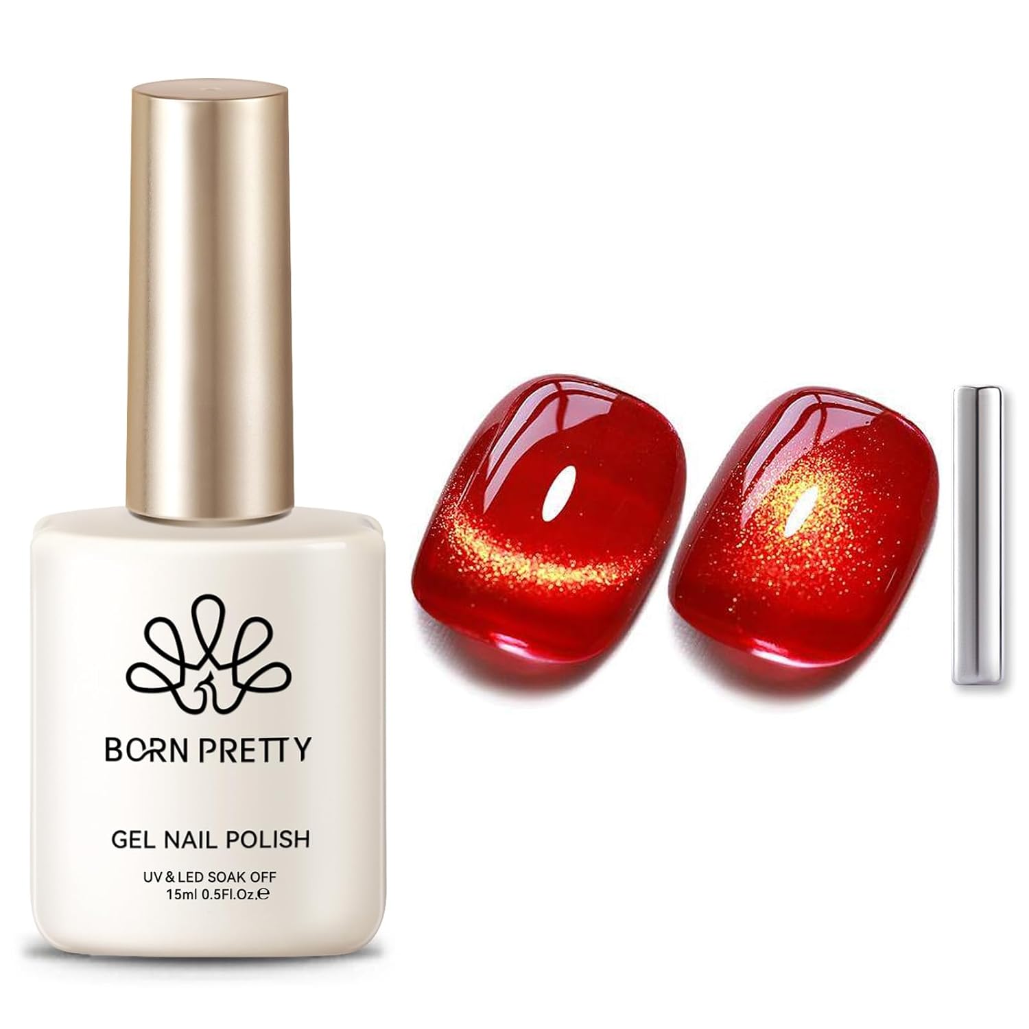 Born Pretty 9D Cat Magnetic Eye Gel Nail Polish Holographic Rainbow Gel Polish Blue Purple Soak Off U V LED Gel Polish Nail Art Design Manicure Salon DIY Home 15ML : Beauty & Personal Care