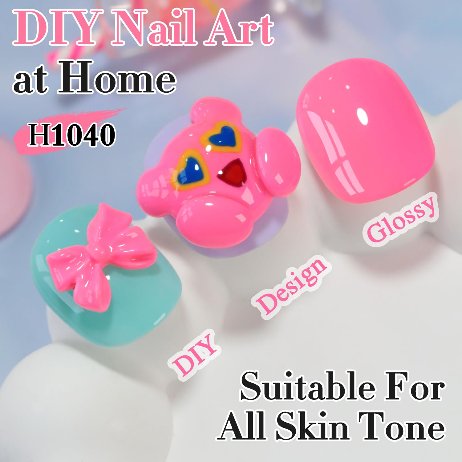 Double Rhythm 0.50 OZ Gel Polish Hema Free Same Color Same Bottle Golden Round Translucent Neutral Natural Milky 15 ML Jelly UV Polish Art DIY at Home (Bright Pink-H1040) : Beauty & Personal Care