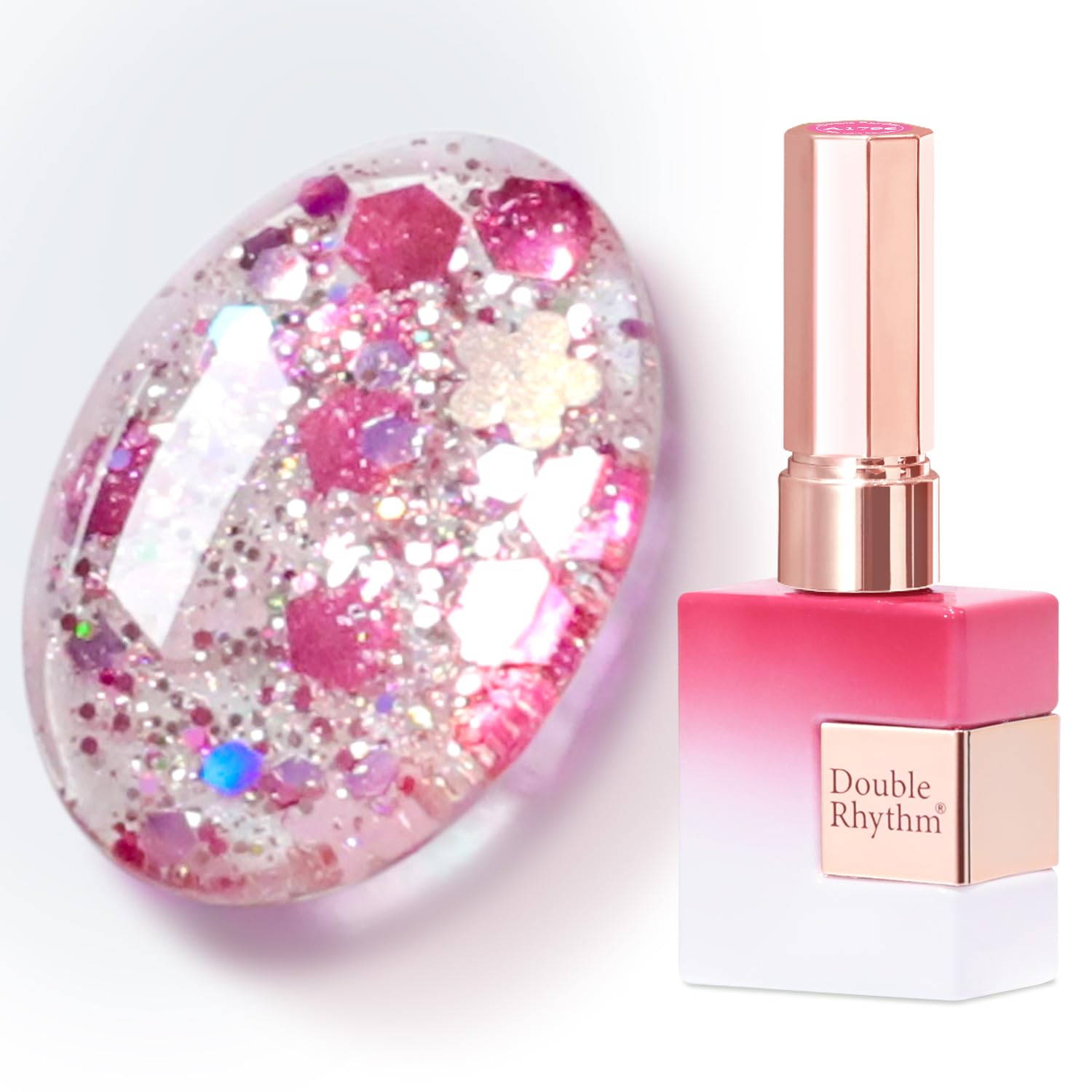 Double Rhythm 0.5Oz Glitter Gel Polish Shimmer Reflective Color for Nail Art Salon DIY Soak Off 15ml Nail Lamp Gel Polish at Home (Pink-B1161) : Beauty & Personal Care