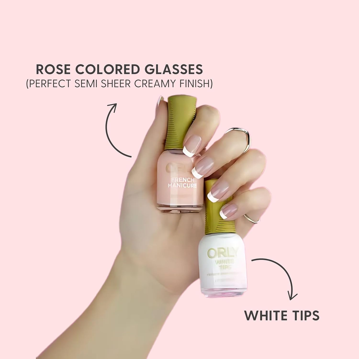 Orly French Manicure Colour | Chip-Resistant Nail Lacquer For Salon-Like Finish | Long-Lasting & Fade Resistant | Quick Dry Formula (Rose-Colored Glasses. 18ML) : Nail Polish : Beauty & Personal Care